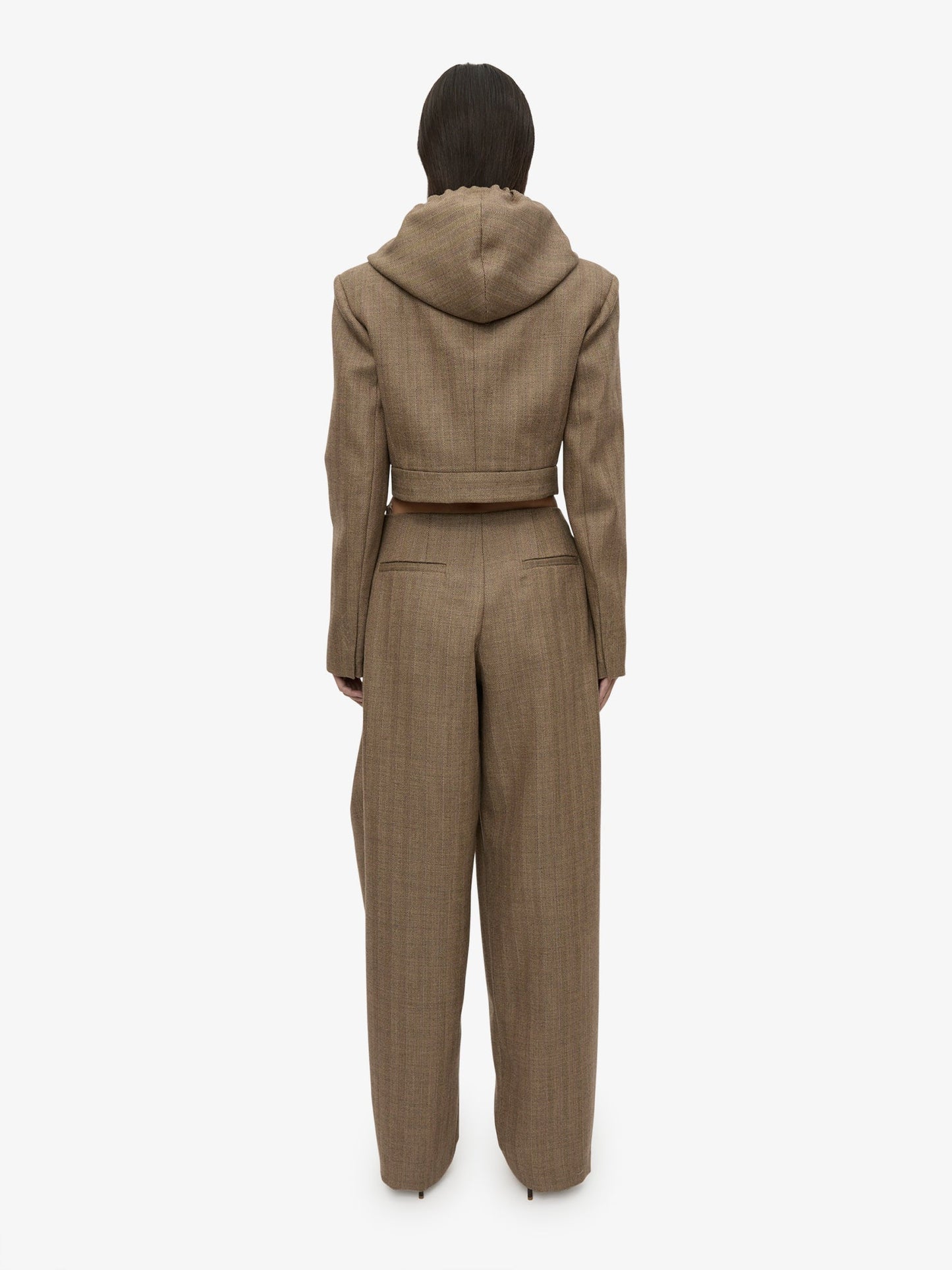 CHRISTOPHER ESBER Plinth Herringbone Trouser (Brown)