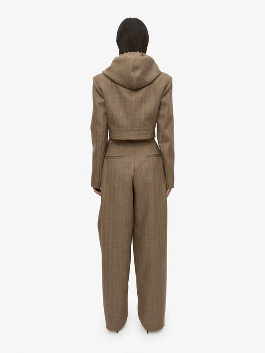 CHRISTOPHER ESBER Plinth Herringbone Trouser (Brown)