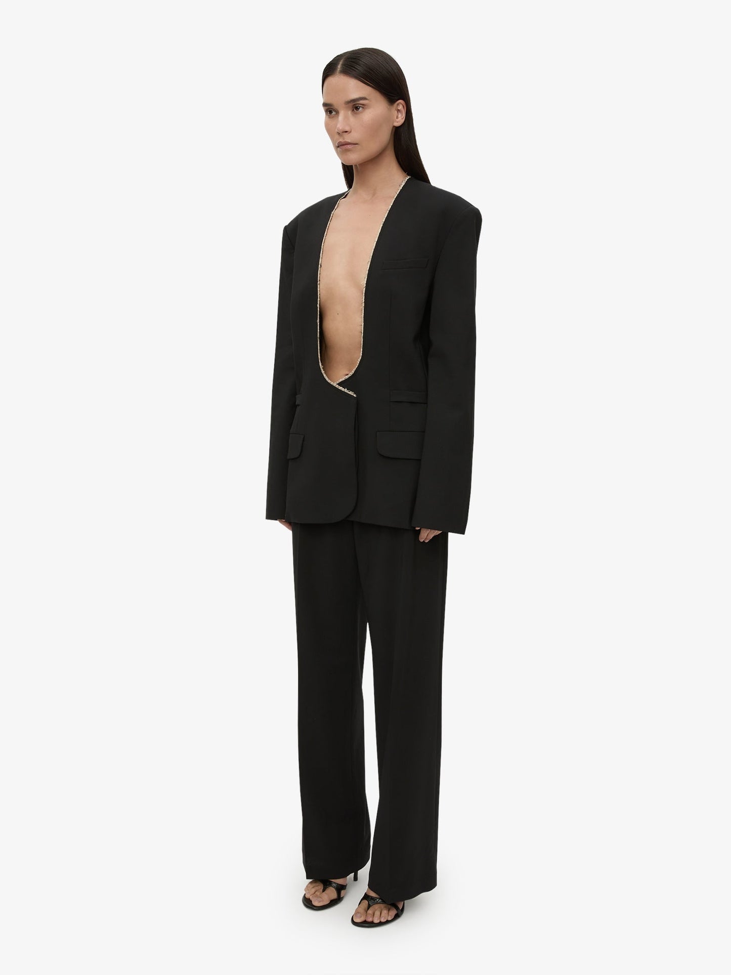CHRISTOPHER ESBER Retract Shawl Blazer (Black)