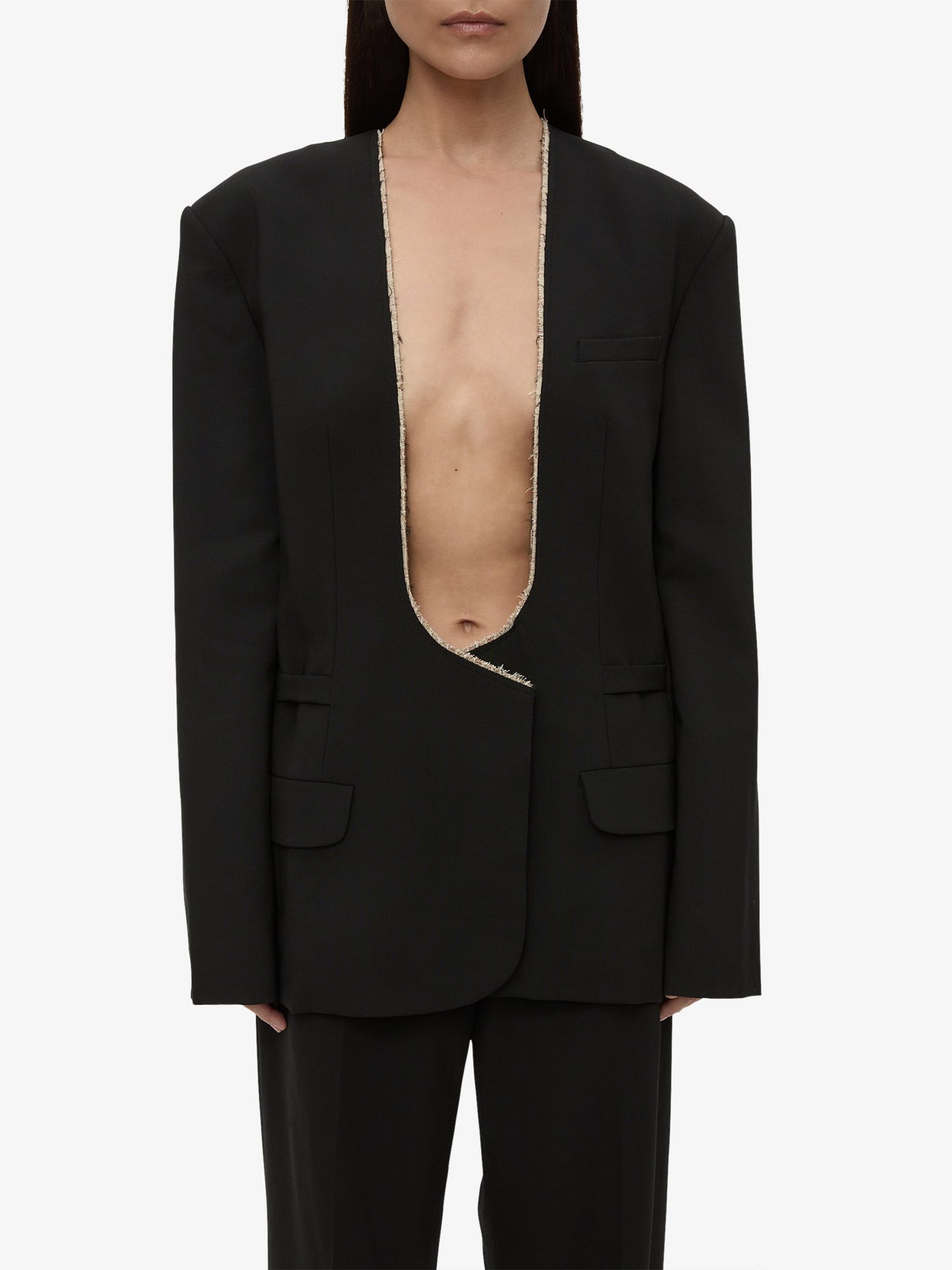 CHRISTOPHER ESBER Retract Shawl Blazer (Black)
