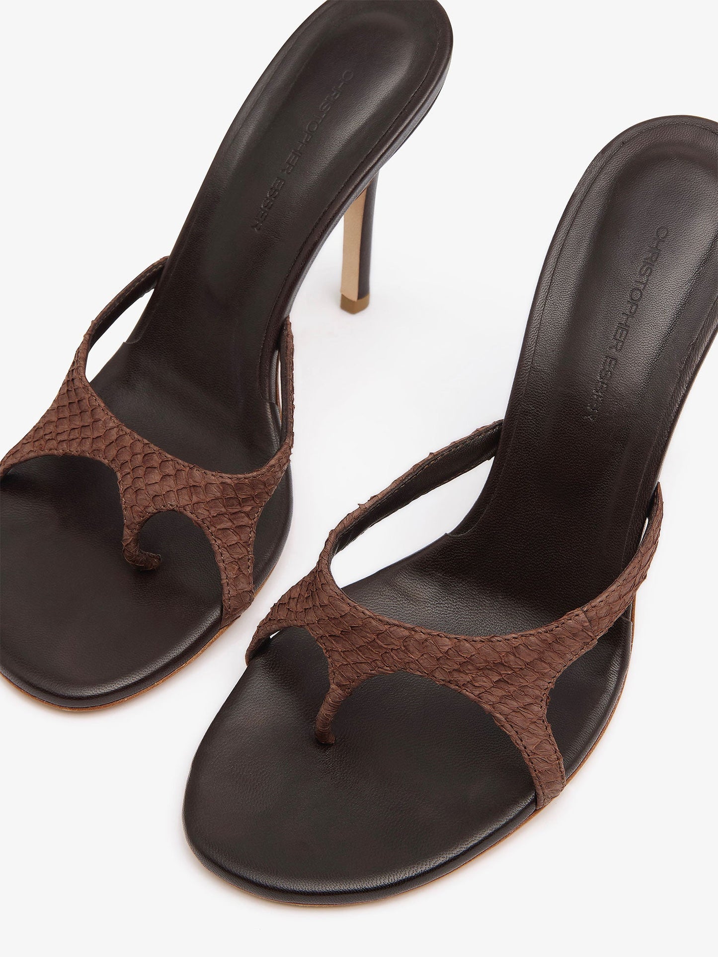 CHRISTOPHER ESBER Alocasia Heel (Chocolate)
