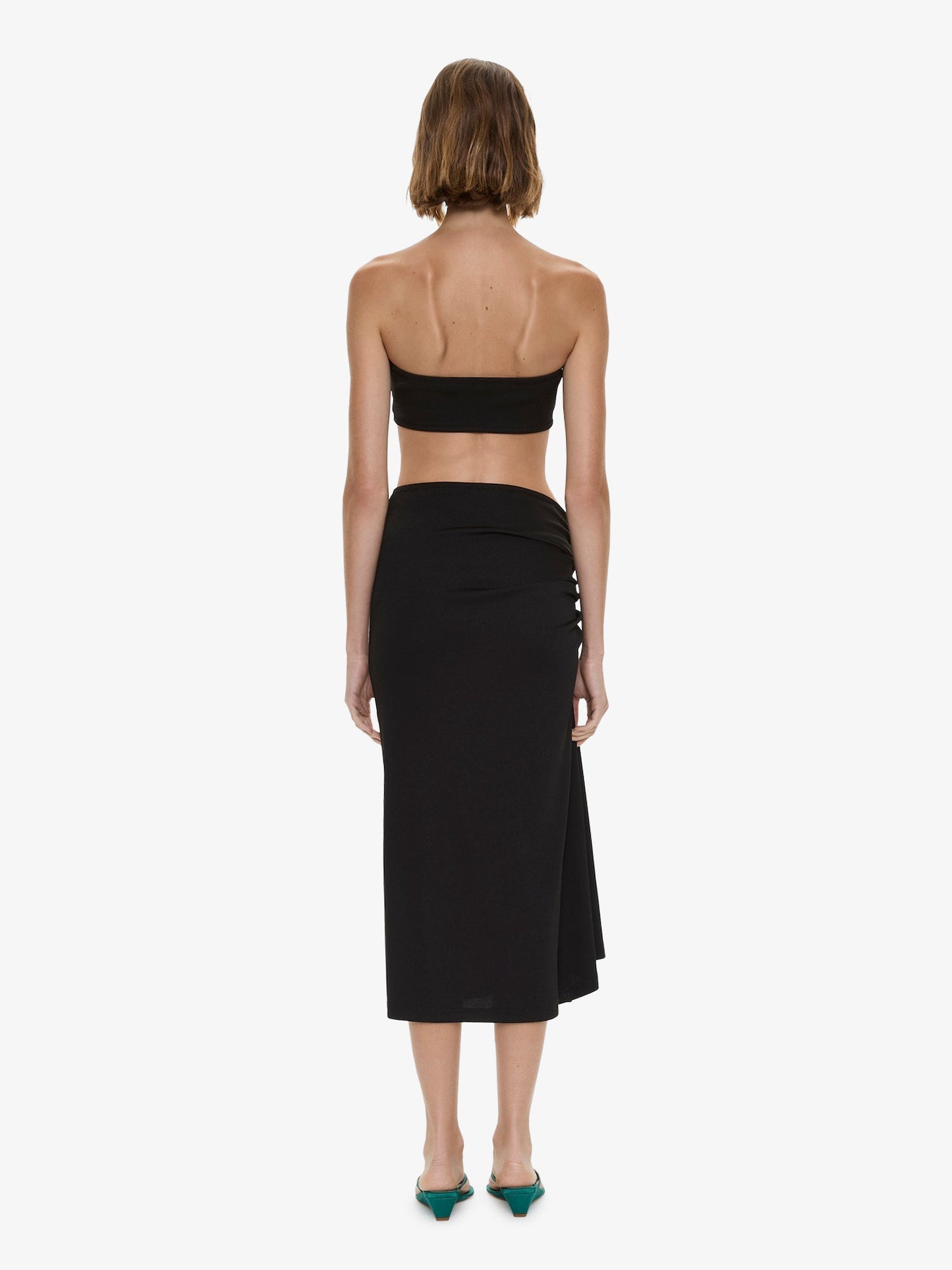CHRISTOPHER ESBER Droplet Crystal Clasp Cascade Skirt (Black)