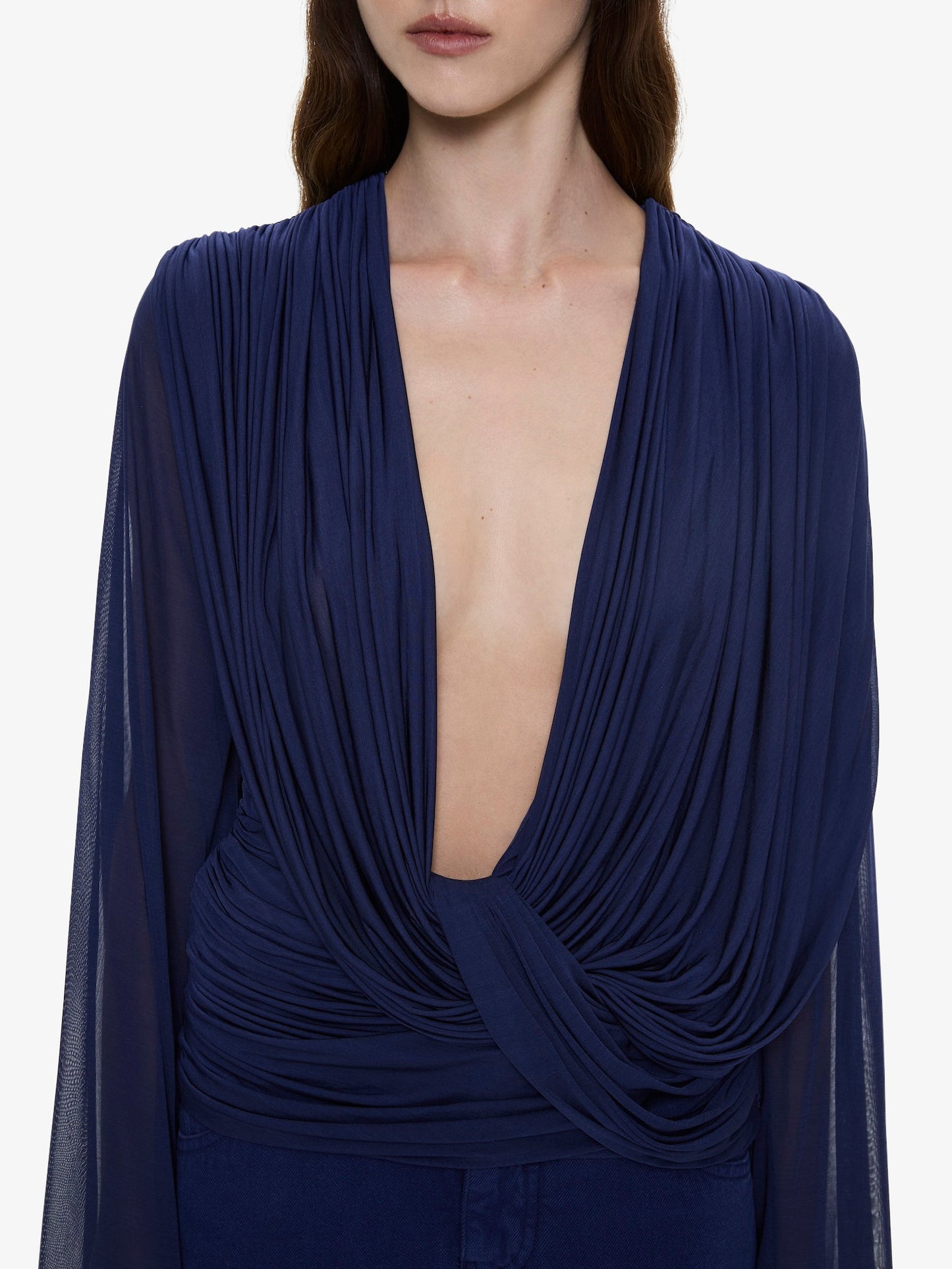 CHRISTOPHER ESBER Ripple Drape Long Sleeve Top (Ink)