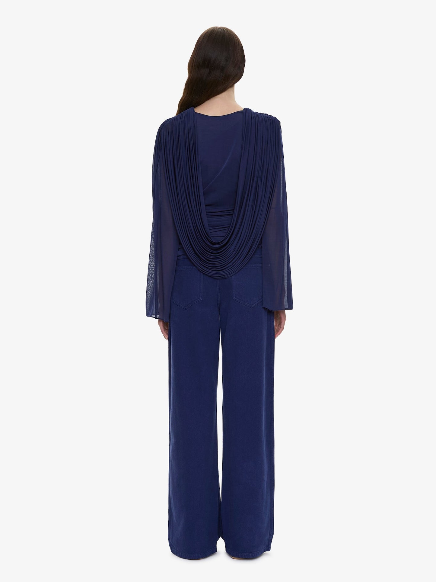 CHRISTOPHER ESBER Ripple Drape Long Sleeve Top (Ink)
