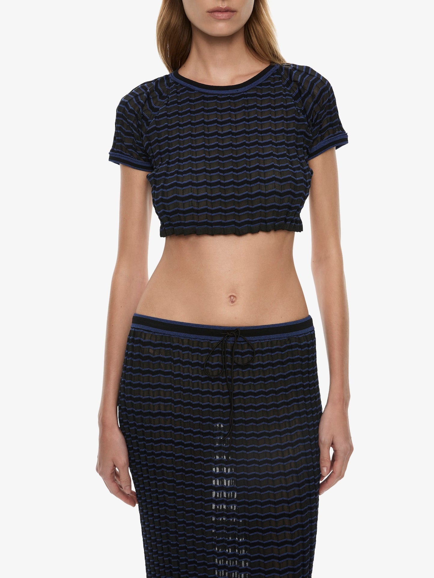 CHRISTOPHER ESBER Verano Stripe Skirt (Blue)
