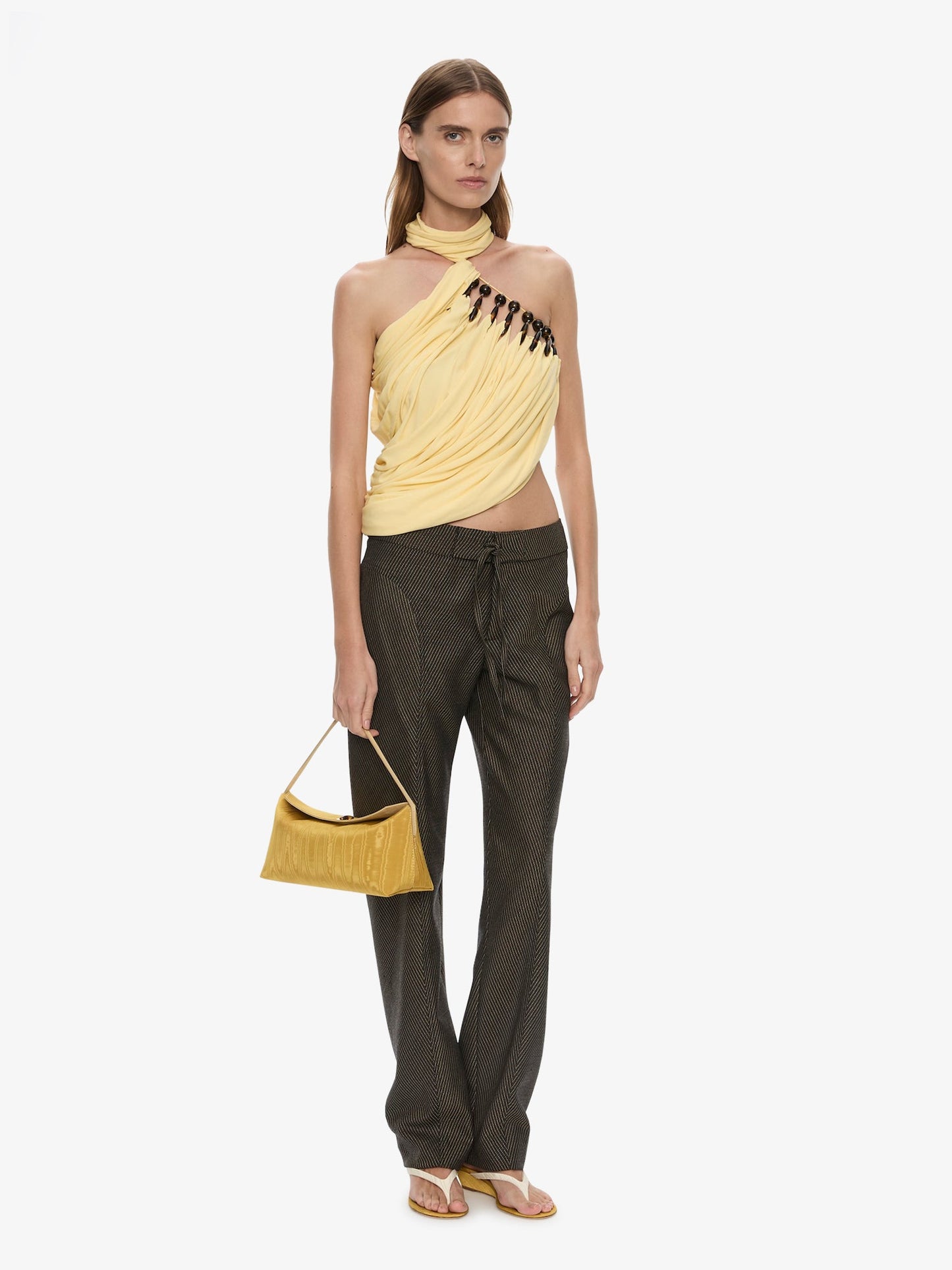 CHRISTOPHER ESBER Tortoise Droplet Halter Top (Butter)