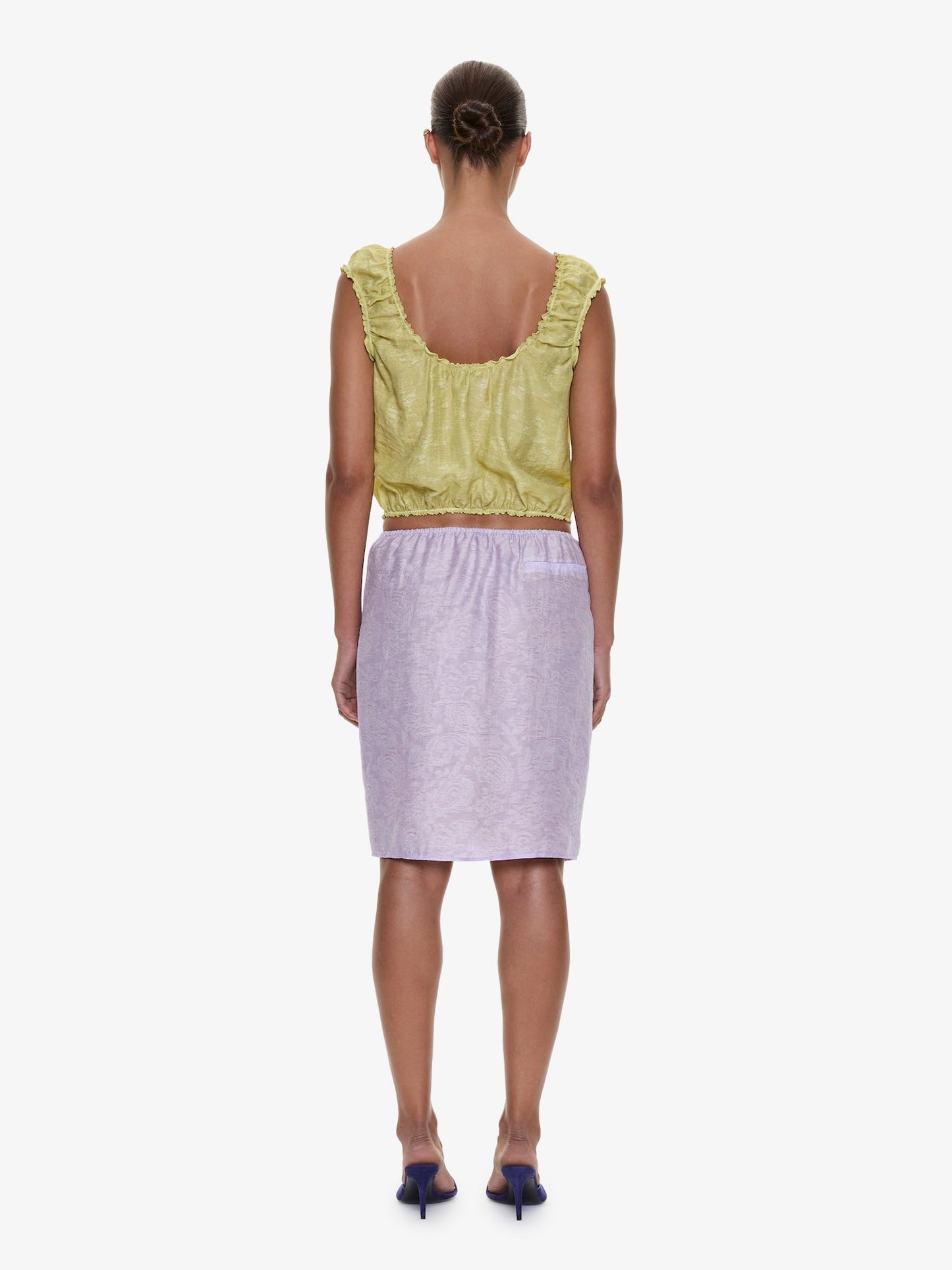CHRISTOPHER ESBER Light Leak Jacquard Slip Skirt (Lilac)