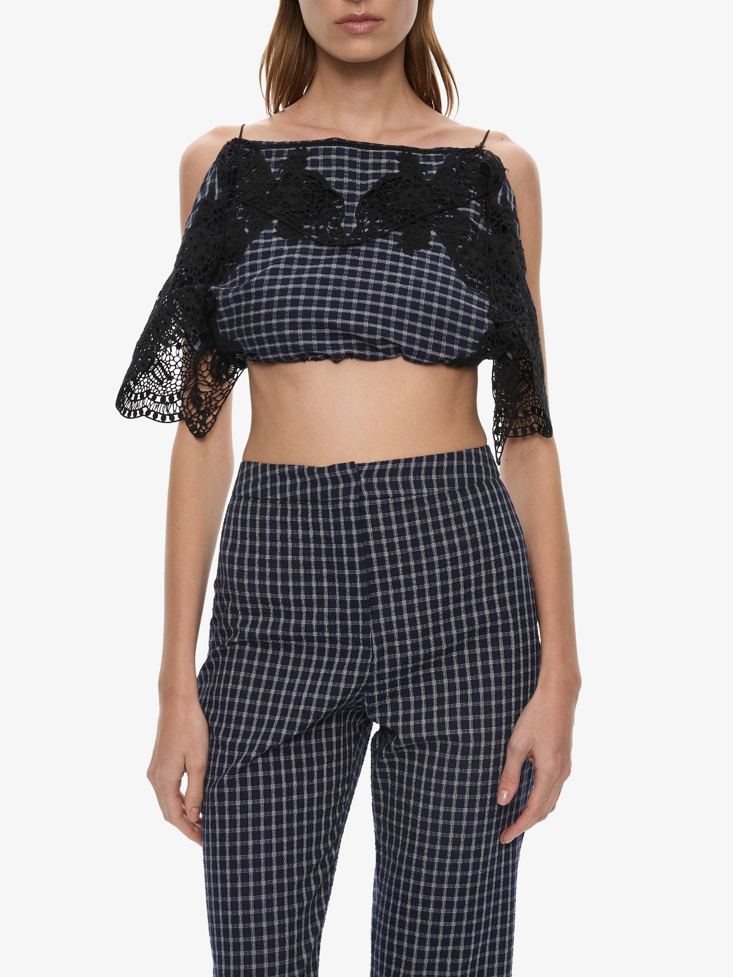 CHRISTOPHER ESBER Embroidered Handkerchief Tee (Check)