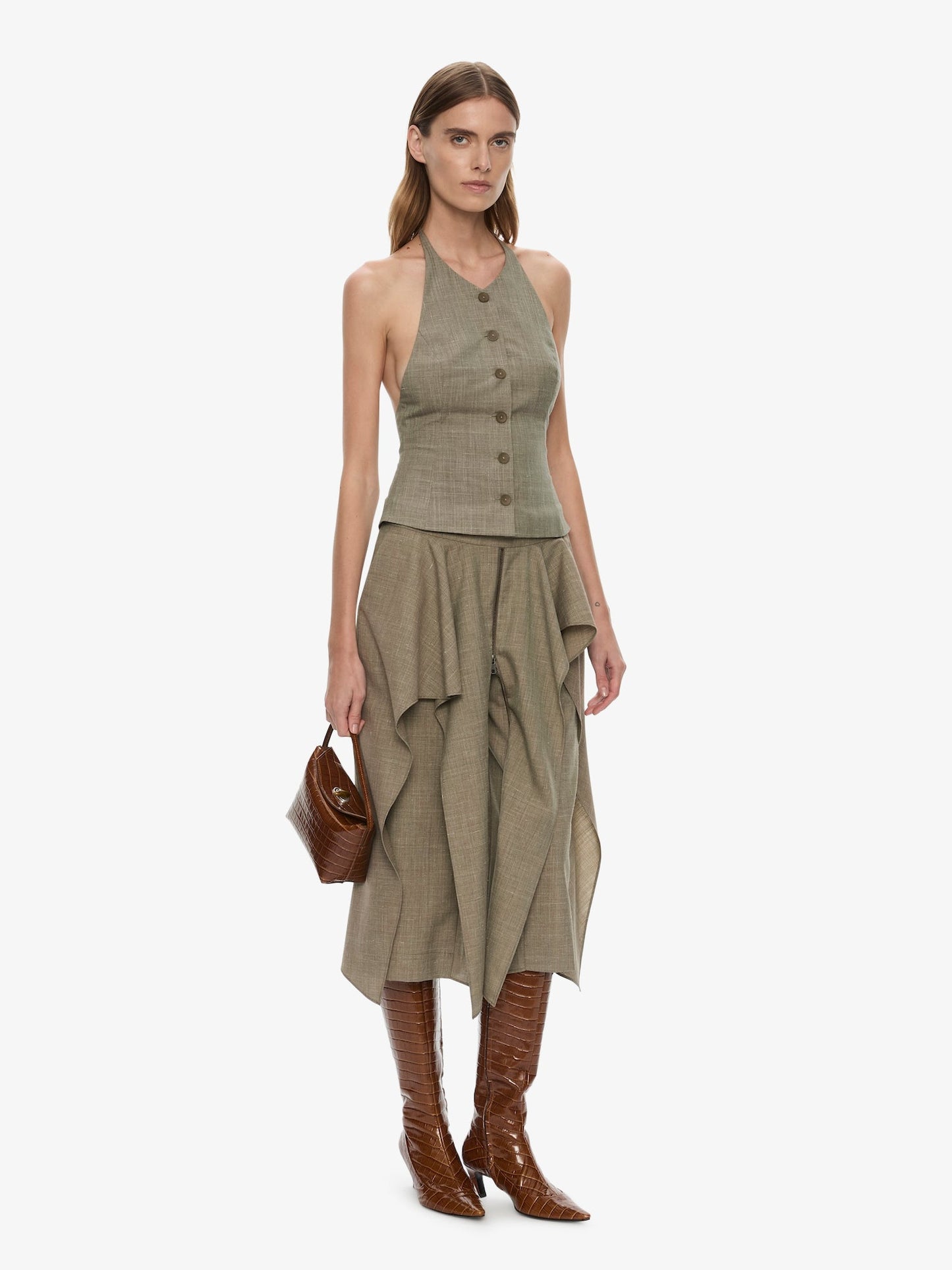 CHRISTOPHER ESBER Banyan Tailored Backless Vest (Marle)