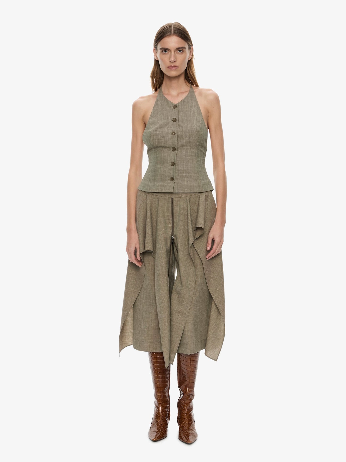 CHRISTOPHER ESBER Banyan Tailored Backless Vest (Marle)