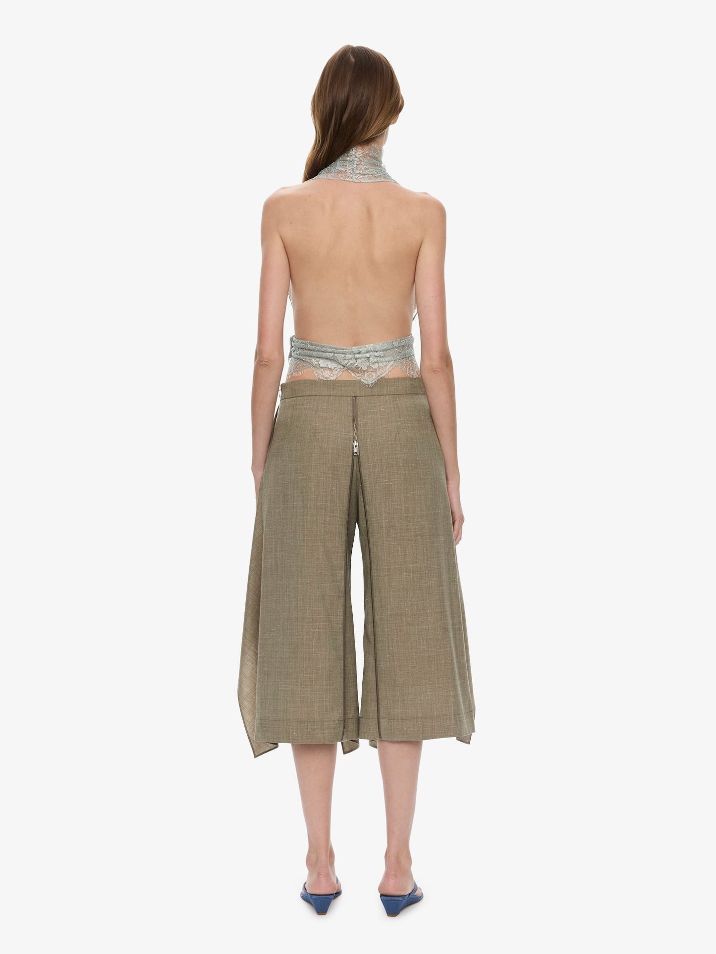 CHRISTOPHER ESBER Moonlit Patina Lace Scarf Top (Mist)