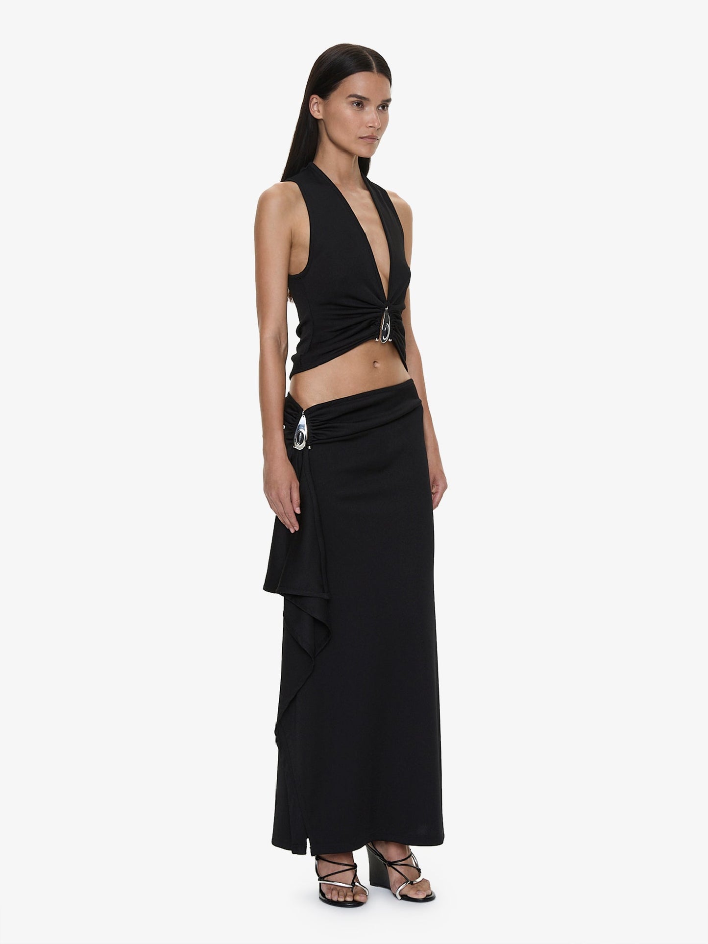 CHRISTOPHER ESBER Crystal Pendant Tank (Black)
