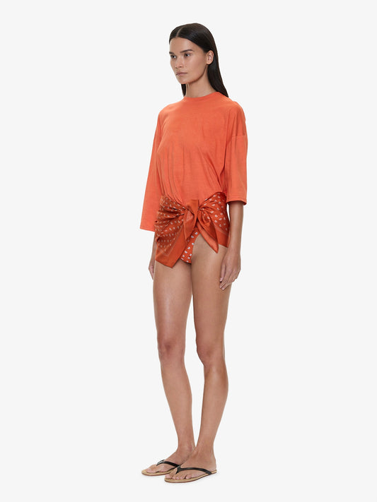 CHRISTOPHER ESBER Bandana Scarf Pareo Tee (Carnelian)