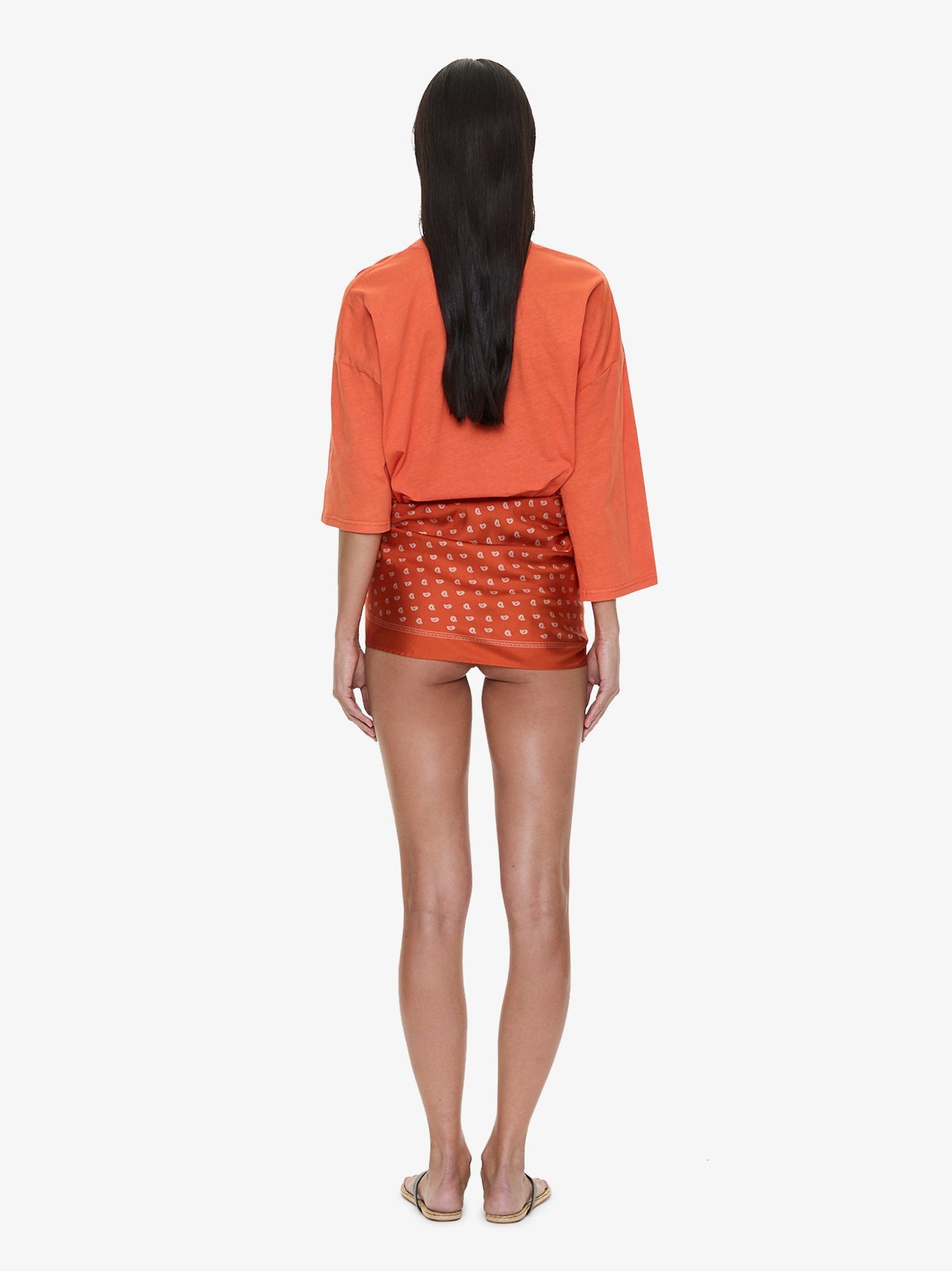 CHRISTOPHER ESBER Bandana Scarf Pareo Tee (Carnelian)