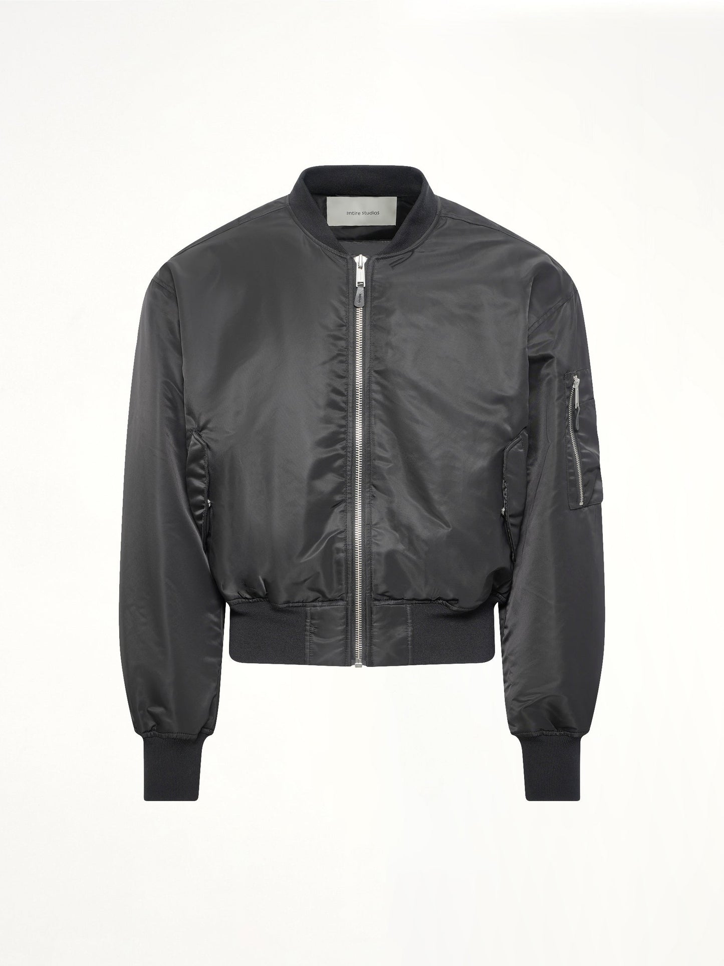 ENTIRE STUDIOS Cropped Broad Bomber (Black)