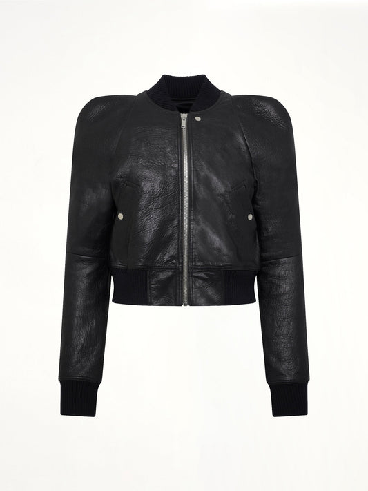 RICK OWENS Temple Flight Leather Jacket (Black)