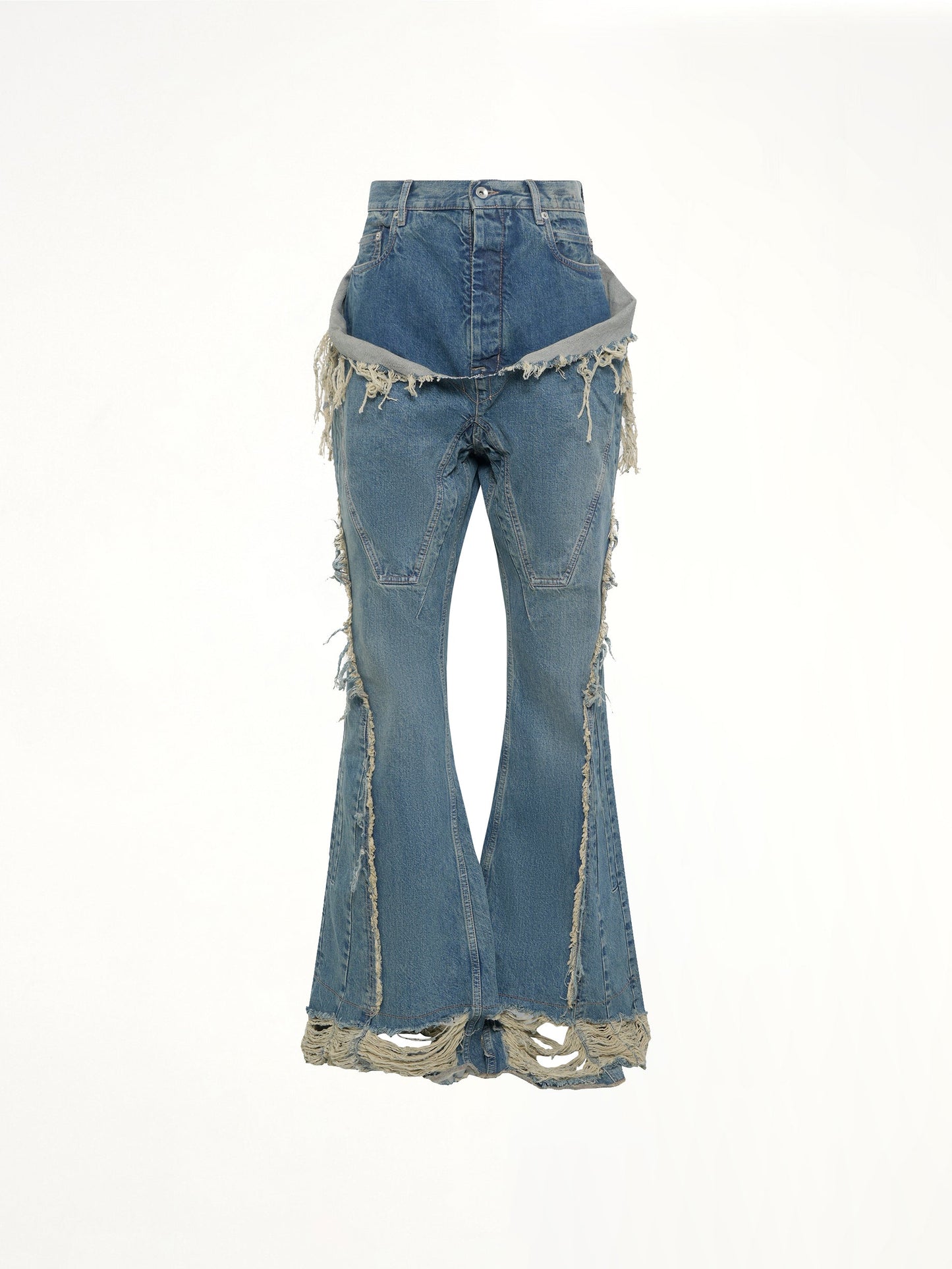 RICK OWENS DRKSHDW Slivered Bootcut (Blue)