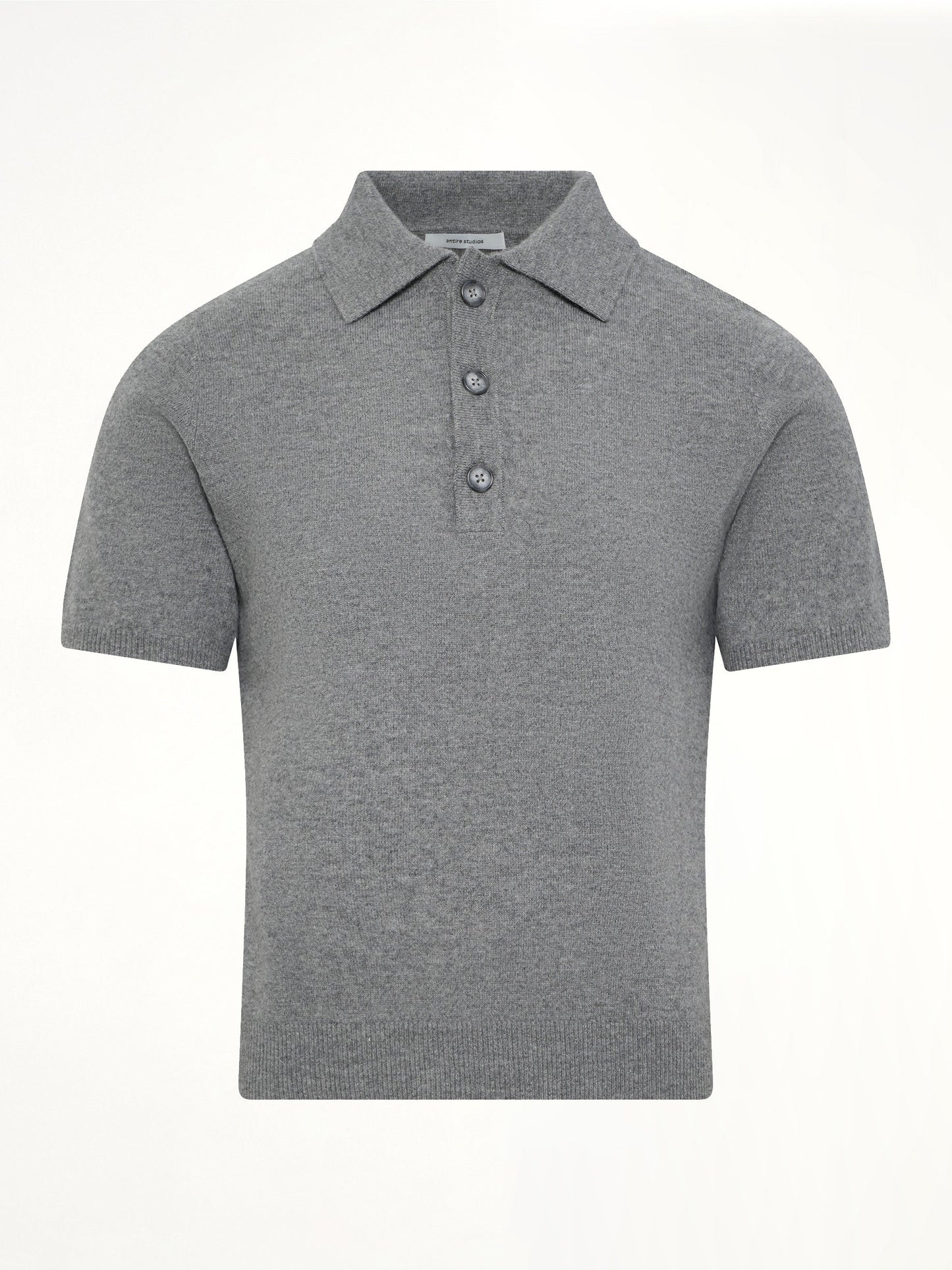 ENTIRE STUDIOS Short Sleeve Knit Polo (Grey)