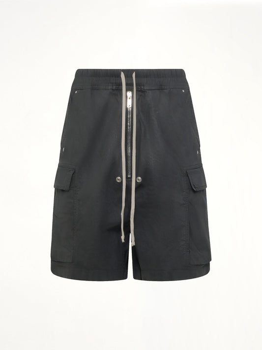 RICK OWENS DRKSHDW Denim Cargobela Shorts (Black)