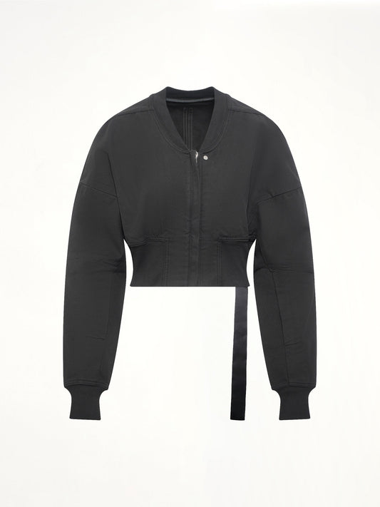 RICK OWENS DRKSHDW Flight Jacket Cropped (Black)