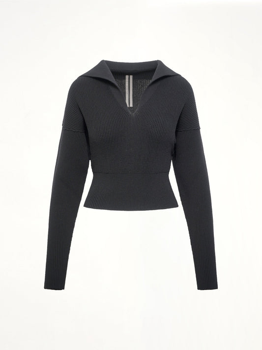 RICK OWENS Dracu Cropped V (Black)