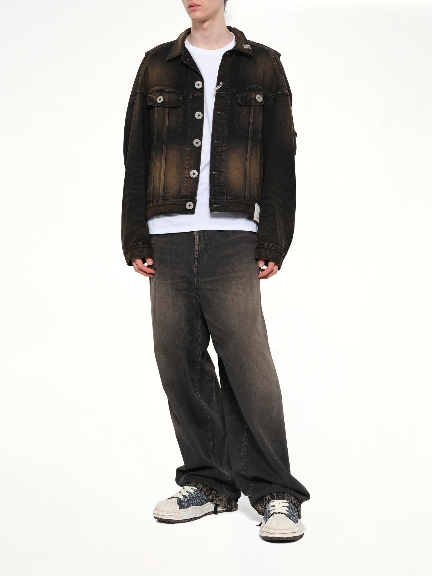 MAISON MIHARA YASUHIRO Back Vest Denim Blouson (Black)