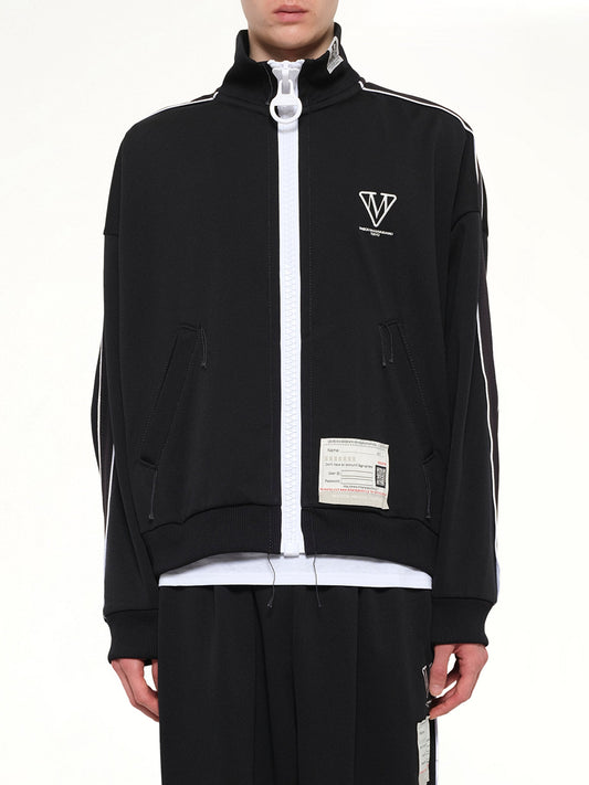 Image of Coats & Jackets. Product name - Amateur Sewn Track Jacket in Black colour by brand - MAISON MIHARA YASUHIRO