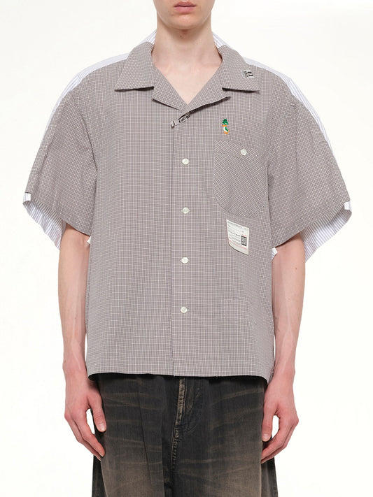 Image of Shirts. Product name - Combined Shirts in Grey colour by brand - MAISON MIHARA YASUHIRO