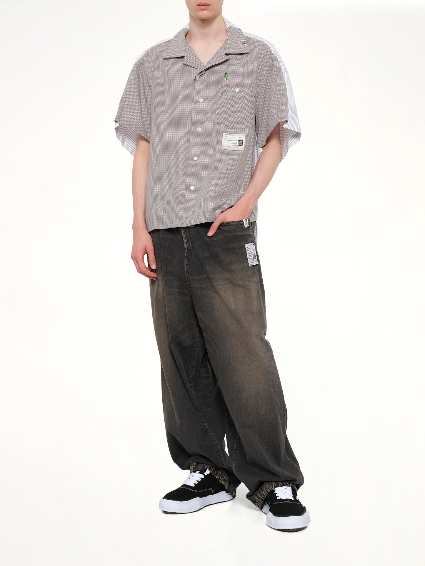 MAISON MIHARA YASUHIRO Combined Shirts (Grey)