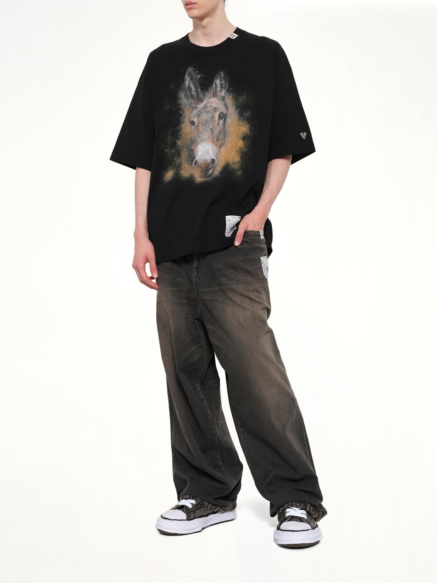 MAISON MIHARA YASUHIRO Horse Printed T-Shirt (Black)