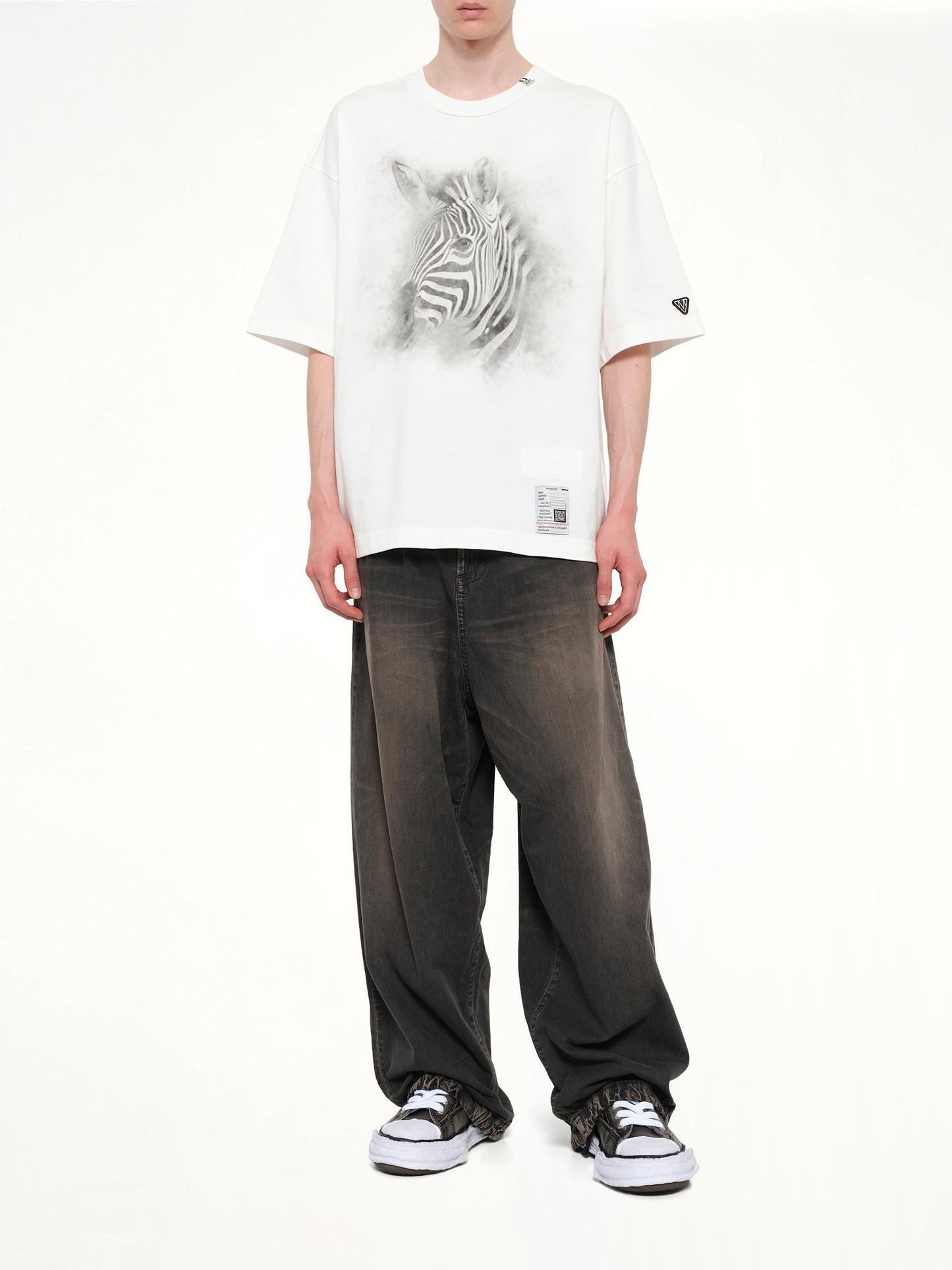 MAISON MIHARA YASUHIRO Zebra Printed T-Shirt (White)