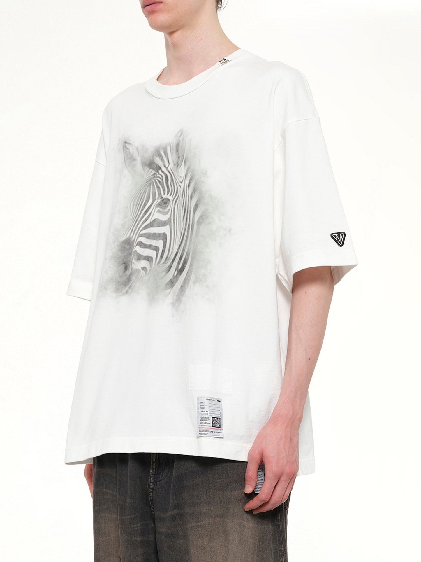 MAISON MIHARA YASUHIRO Zebra Printed T-Shirt (White)