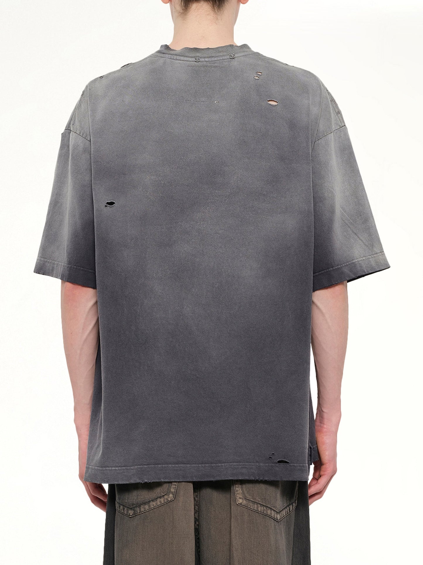 MAISON MIHARA YASUHIRO Sun Faded V Neck T-Shirt (Black)