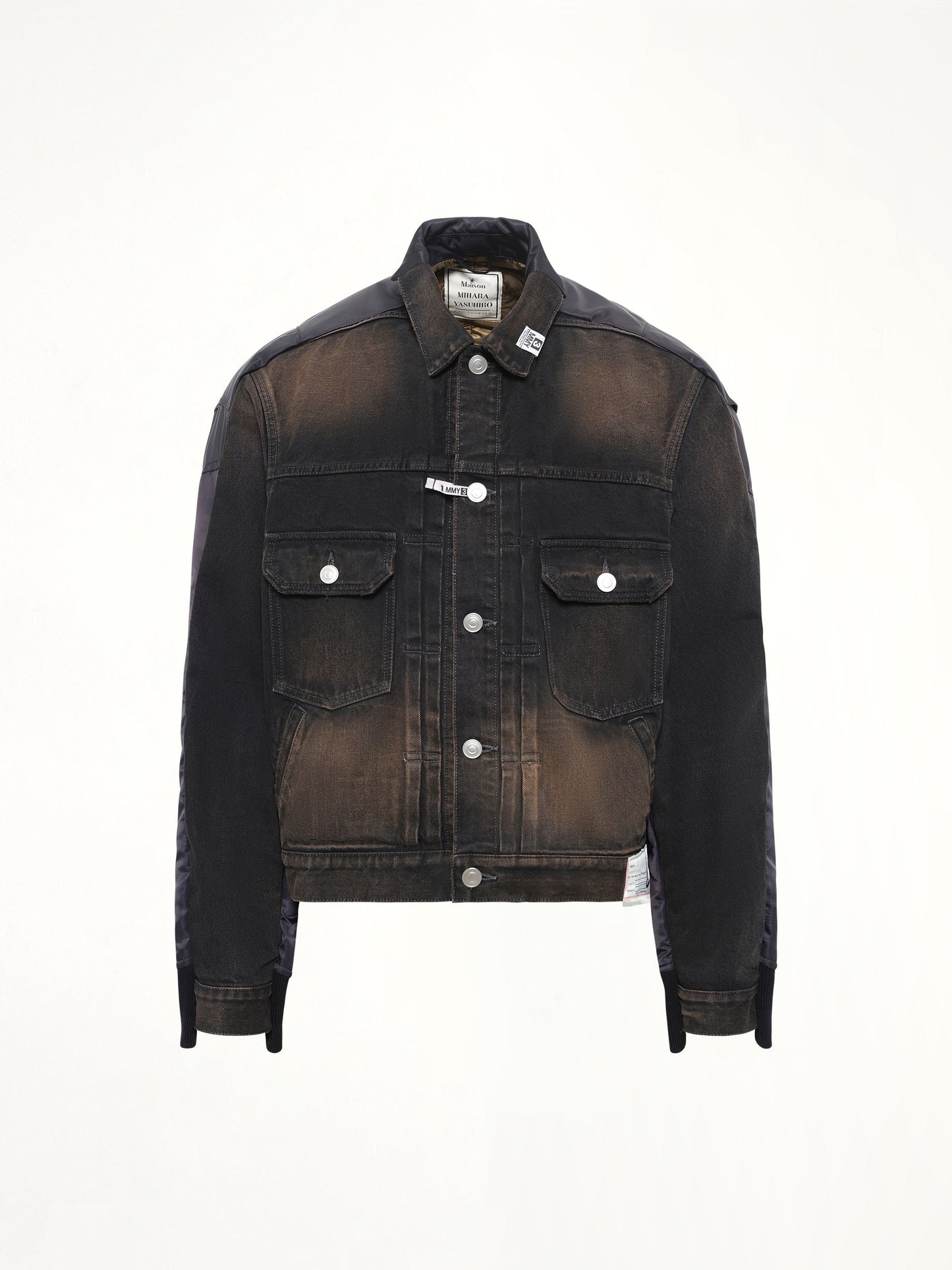 MAISON MIHARA YASUHIRO Combined Denim MA-1 Blouson (Black)