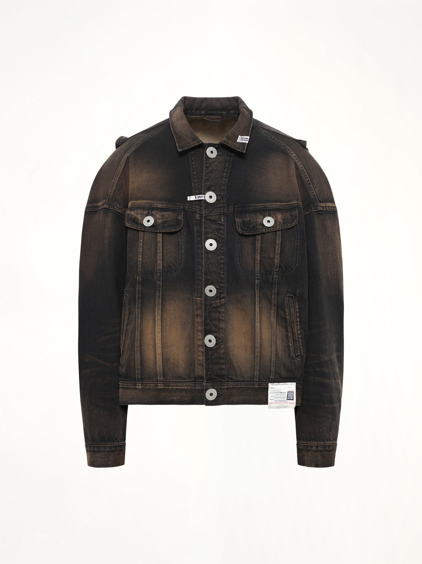 MAISON MIHARA YASUHIRO Back Vest Denim Blouson (Black)