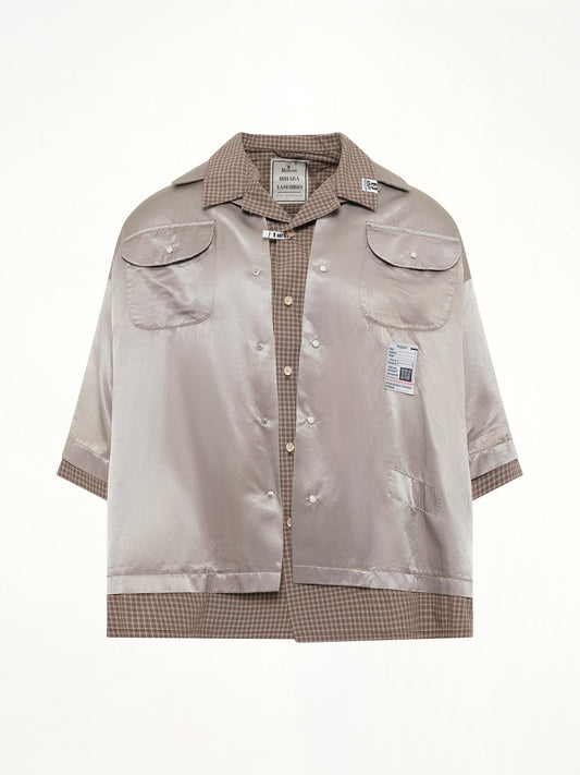 MAISON MIHARA YASUHIRO W-Layered H/S Shirts (Beige)