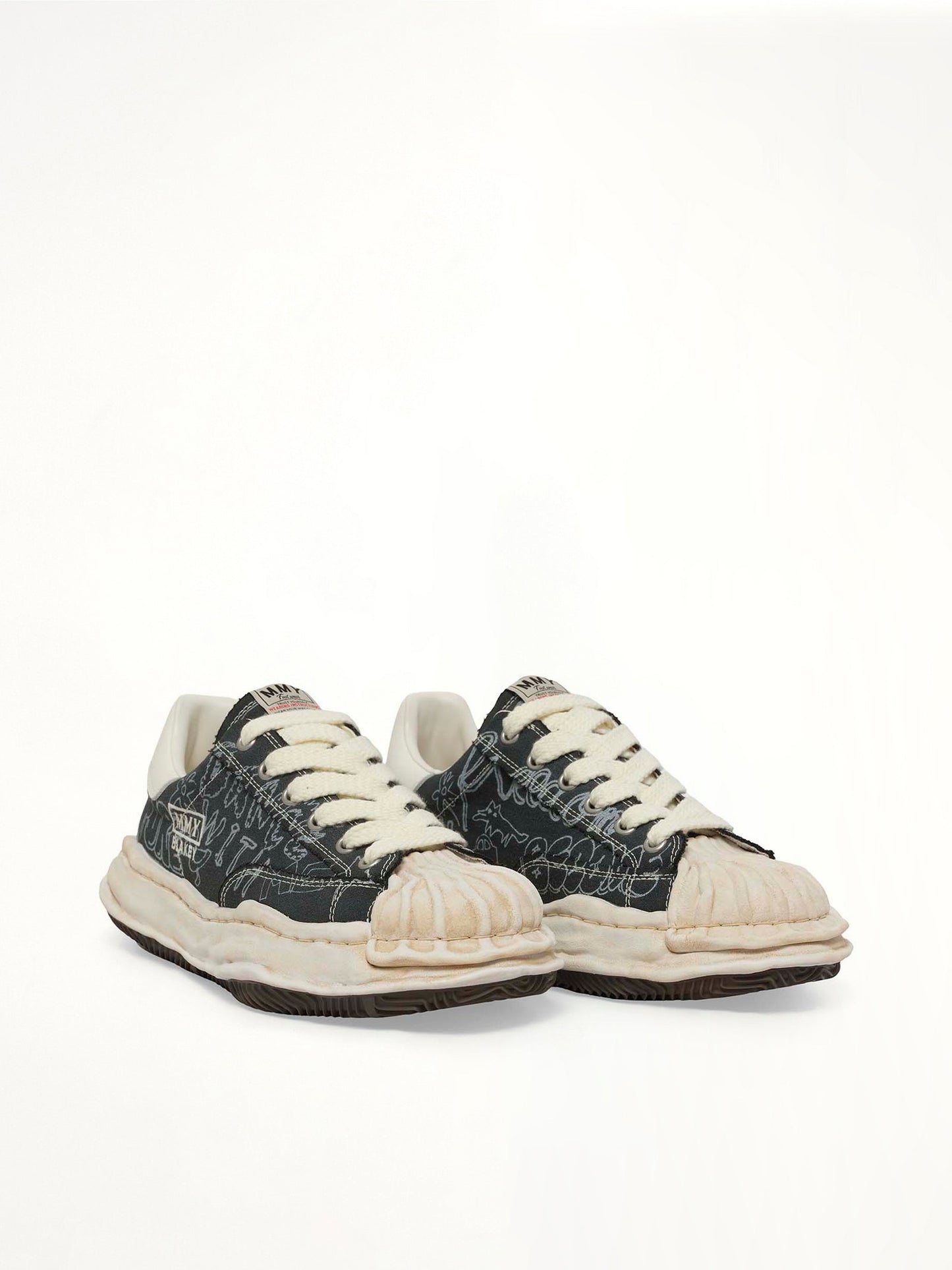 MAISON MIHARA YASUHIRO Blakey OG Graffiti Printed Sneaker (Black)