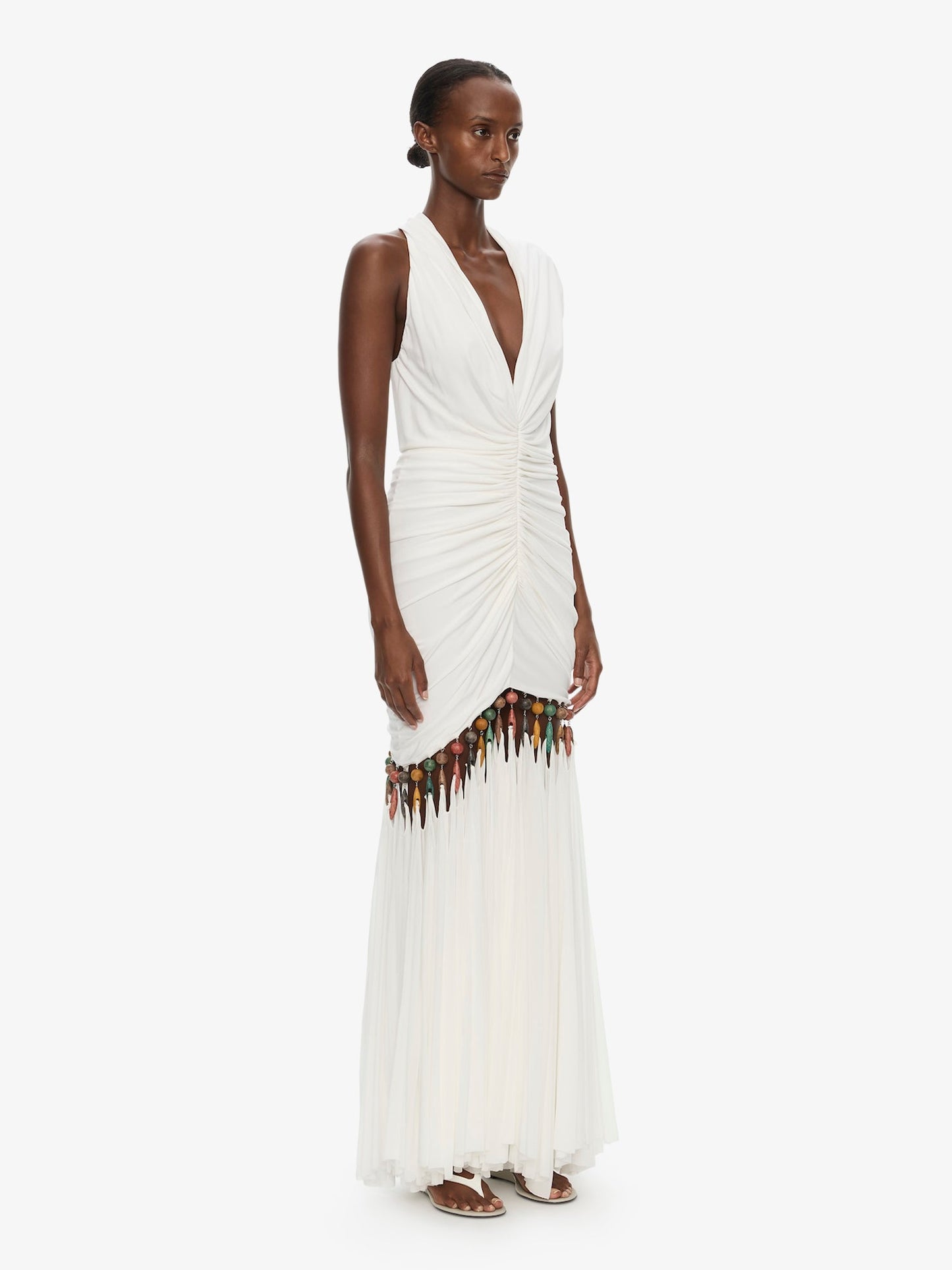 CHRISTOPHER ESBER Tropique Droplet Gown (White)