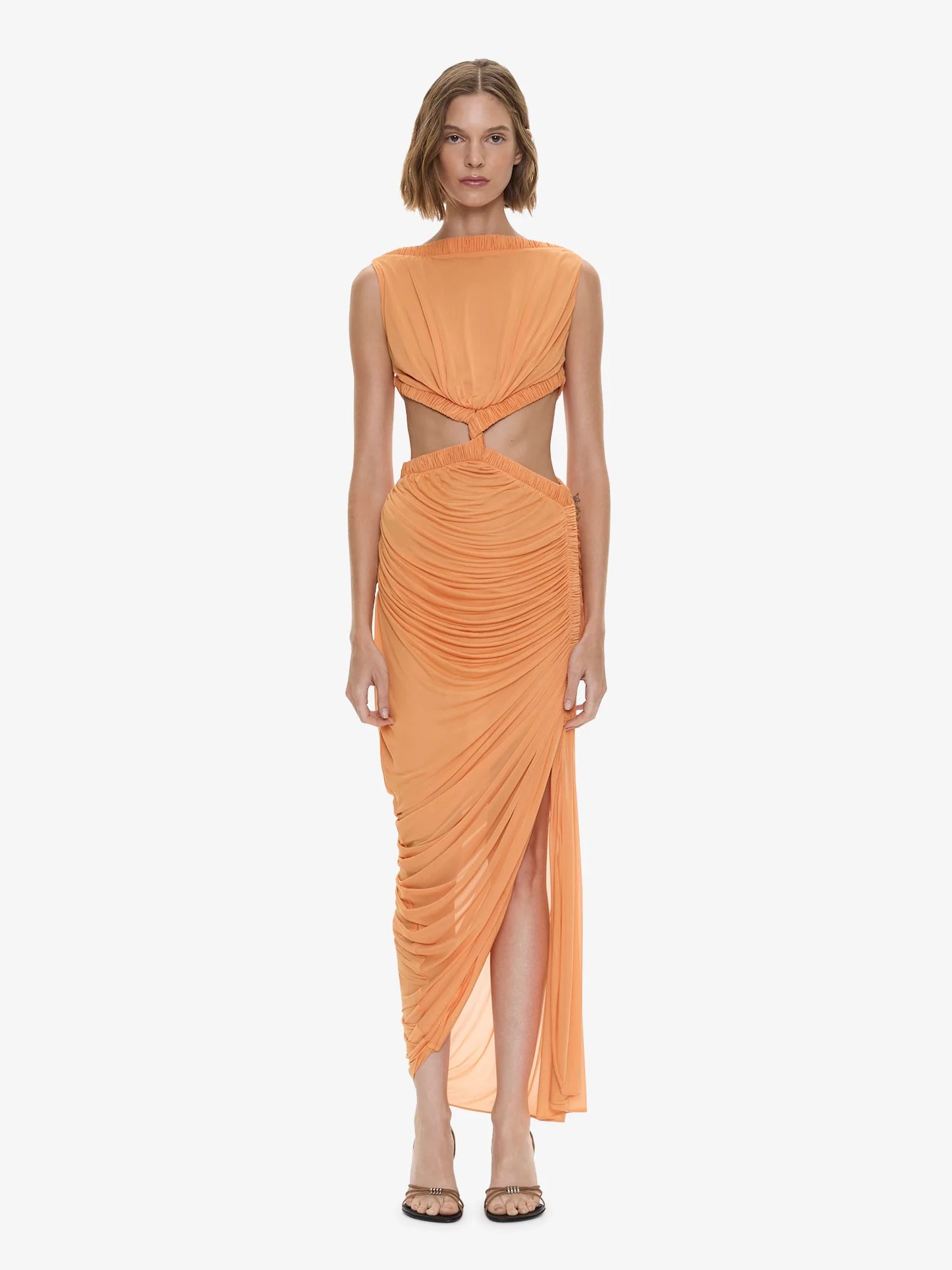 Image of Dresses. Product name - Theia Separation Dress in Nectar colour by brand - CHRISTOPHER ESBER