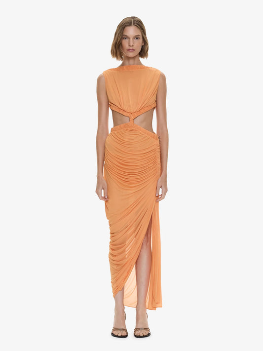 Image of Dresses. Product name - Theia Separation Dress in Nectar colour by brand - CHRISTOPHER ESBER