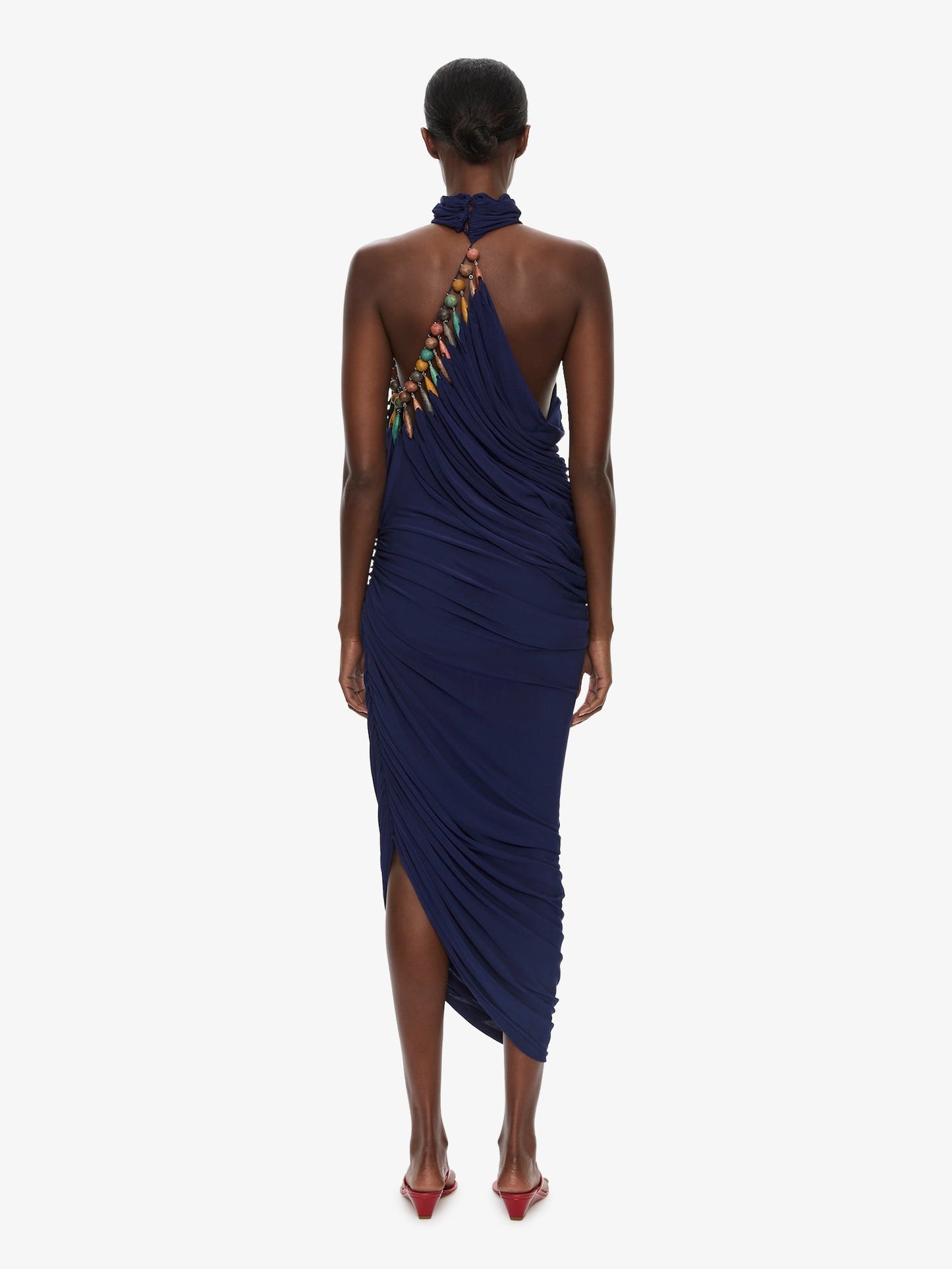 CHRISTOPHER ESBER Tropique Droplet Halter Dress (Ink)