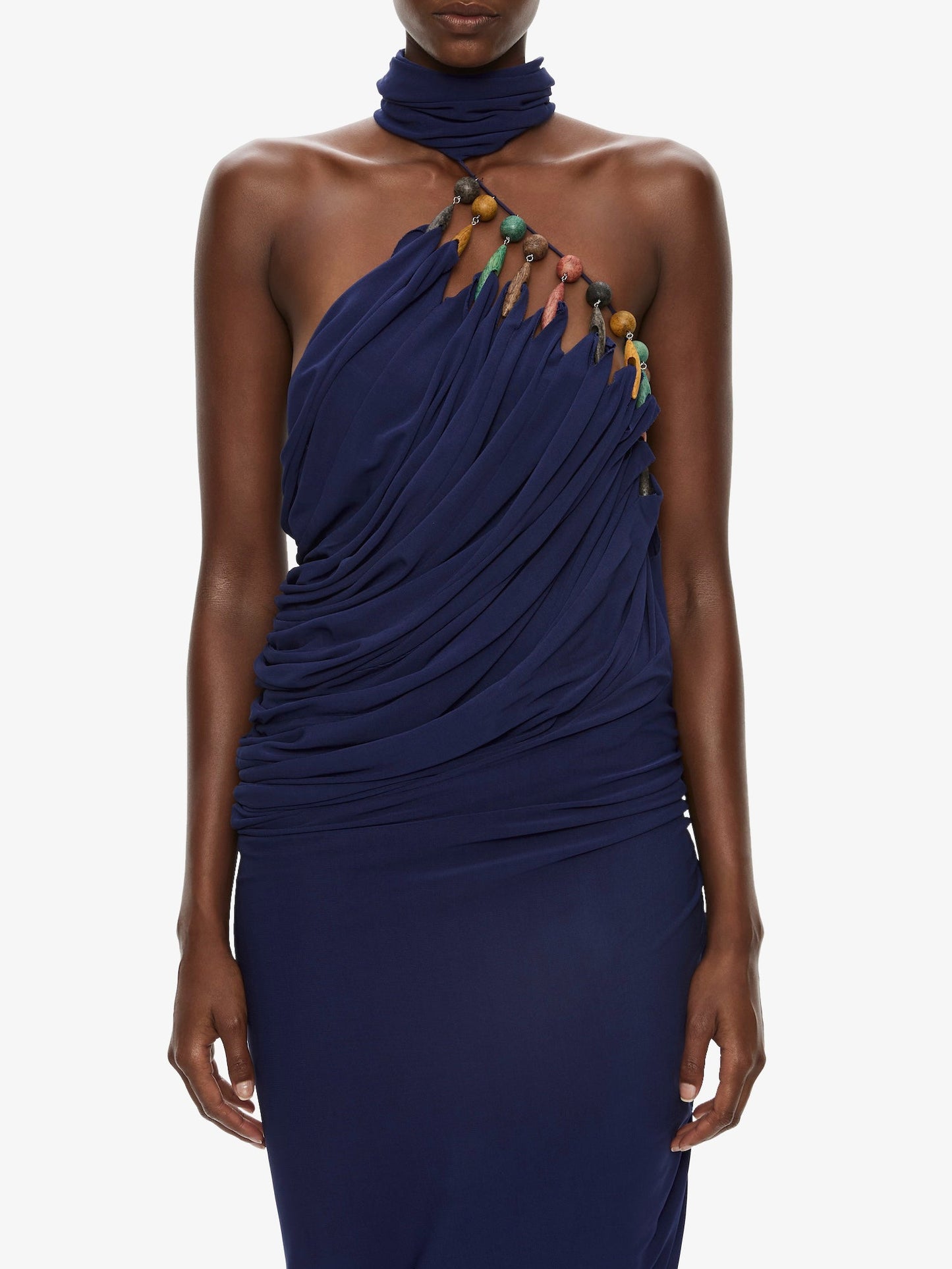 CHRISTOPHER ESBER Tropique Droplet Halter Dress (Ink)