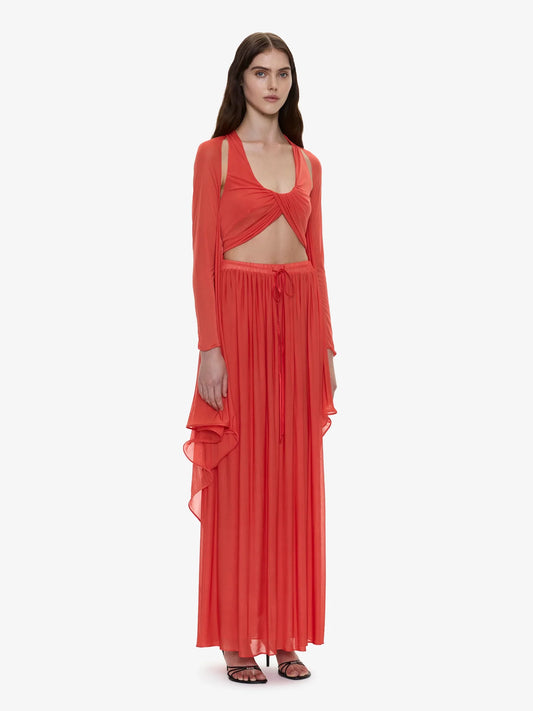 CHRISTOPHER ESBER Daya Cutaway Drawstring Dress (Paprika)