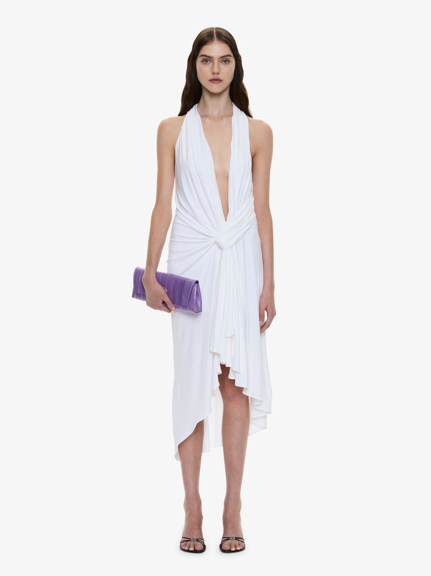 Image of Dresses. Product name - Spire Cascade Midi Dress in White colour by brand - CHRISTOPHER ESBER