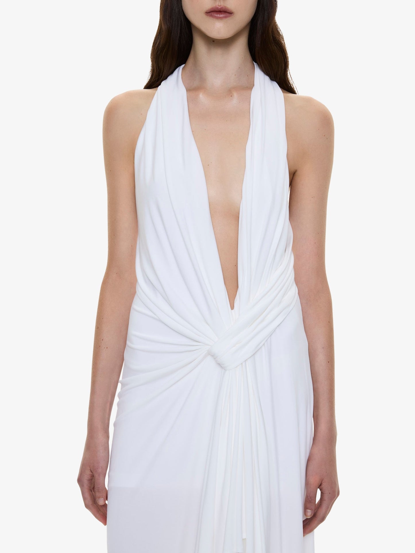 CHRISTOPHER ESBER Spire Cascade Midi Dress (White)