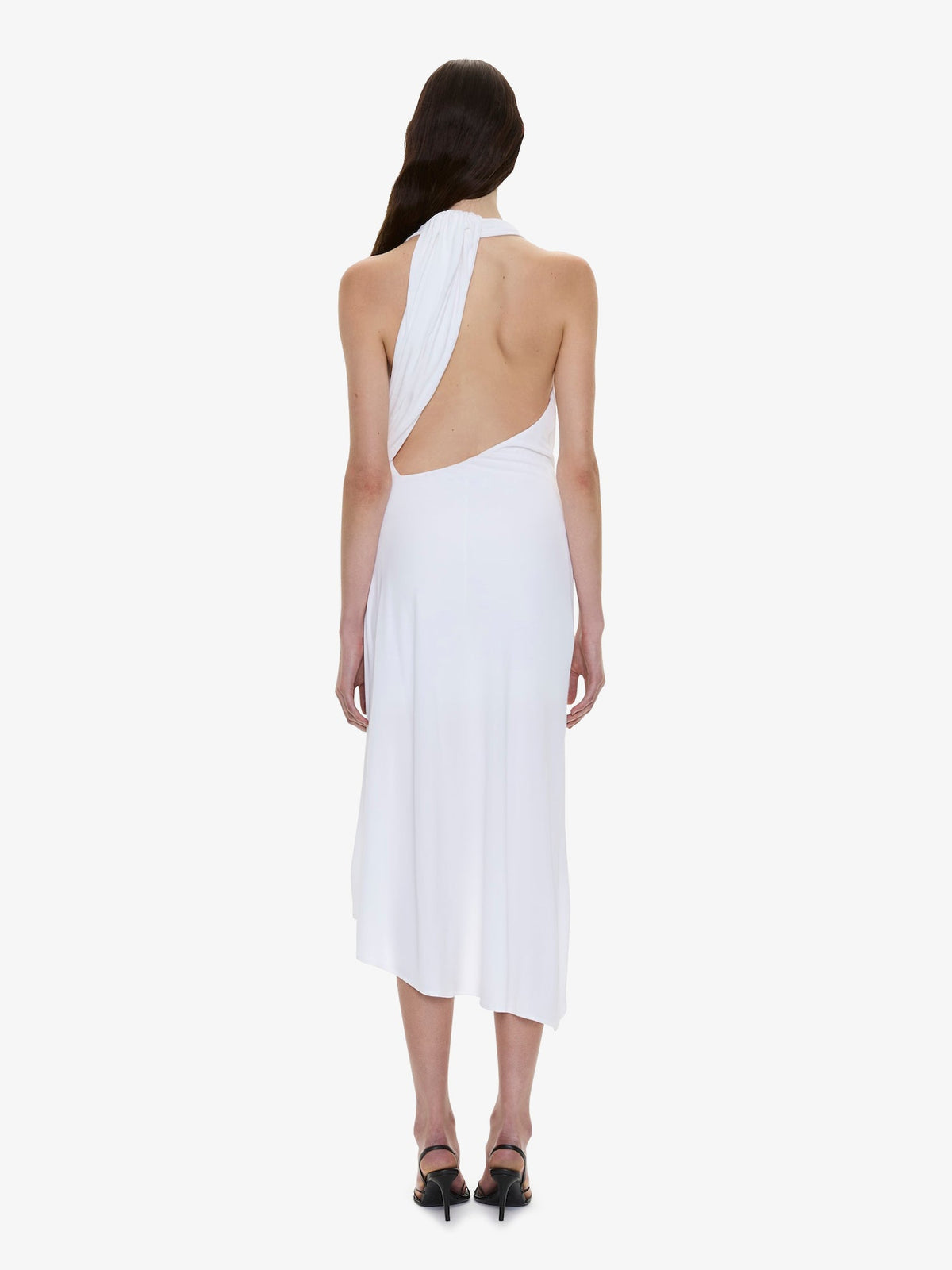 CHRISTOPHER ESBER Spire Cascade Midi Dress (White)
