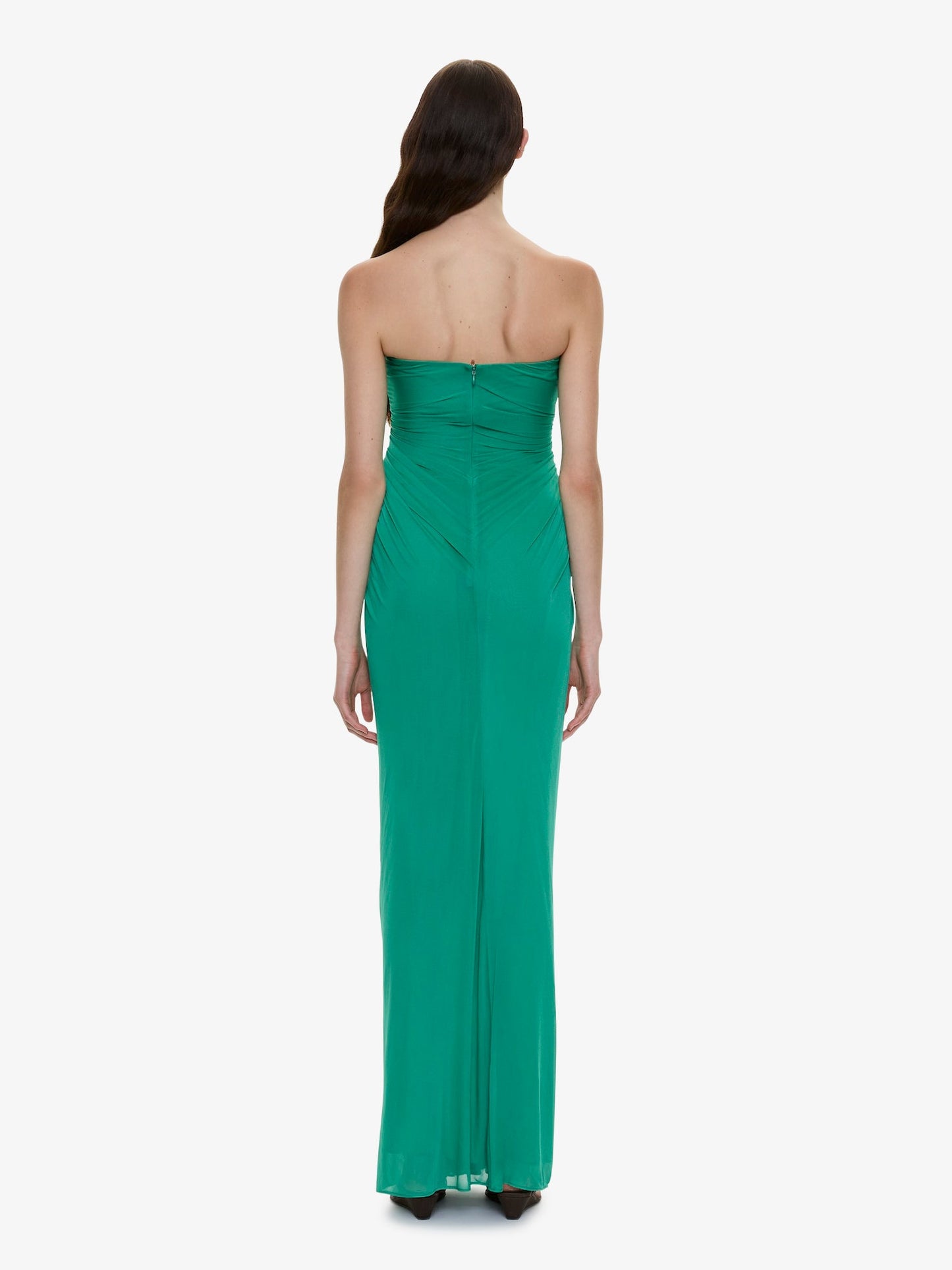 Christopher Esber Helix Crystal Strapless Gown (Paprika)