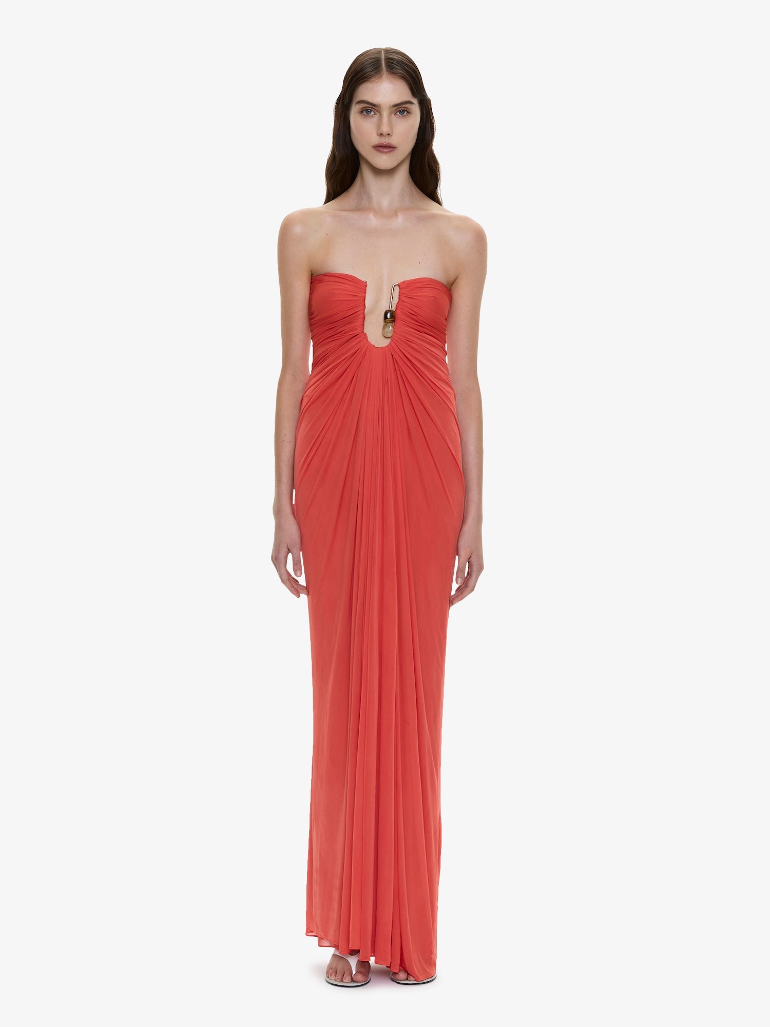 Image of Dresses. Product name - Helix Crystal Strapless Gown in Gown colour by brand - Christopher Esber