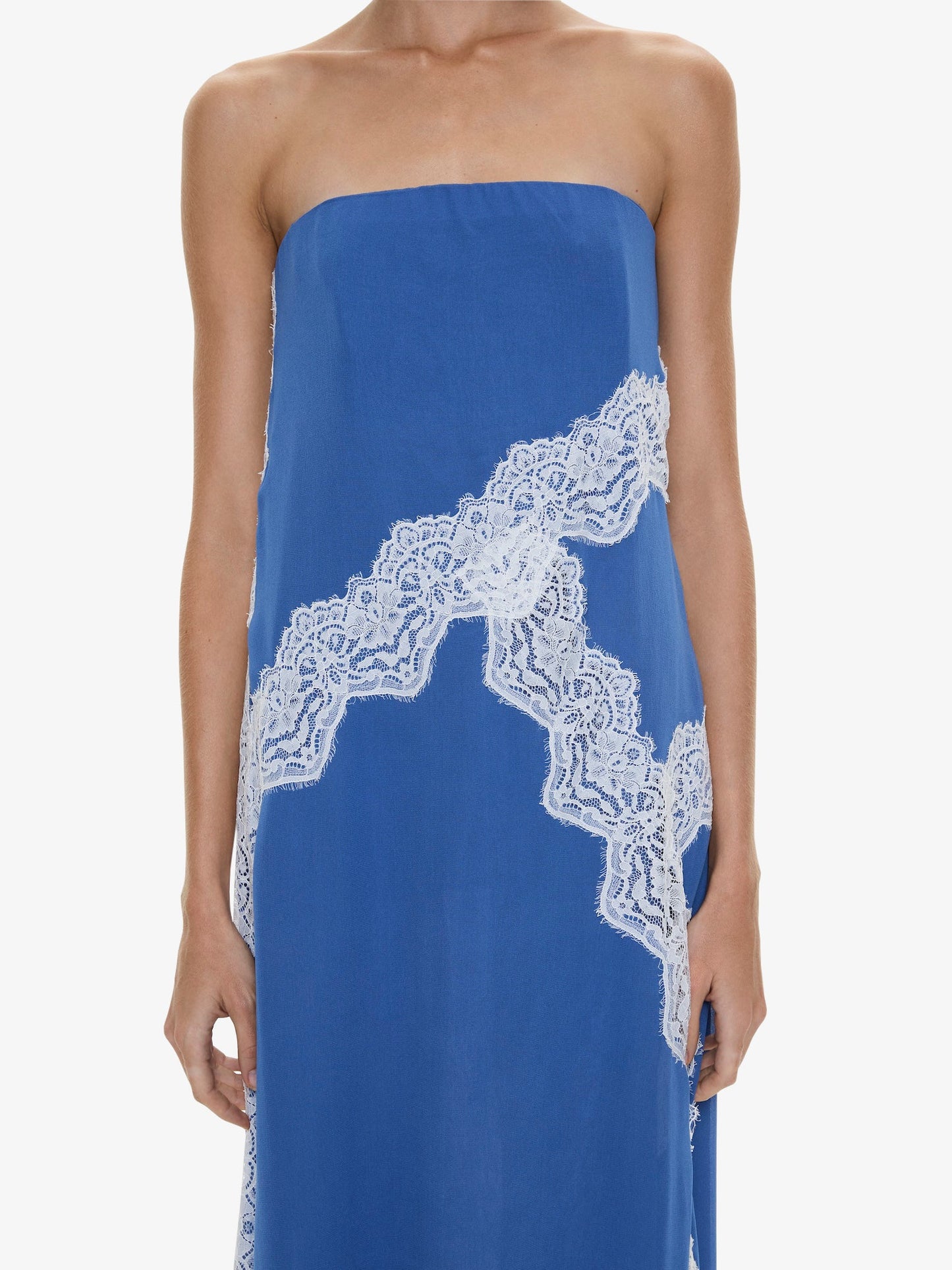 CHRISTOPHER ESBER Verve Lace Strapless Dress (White)