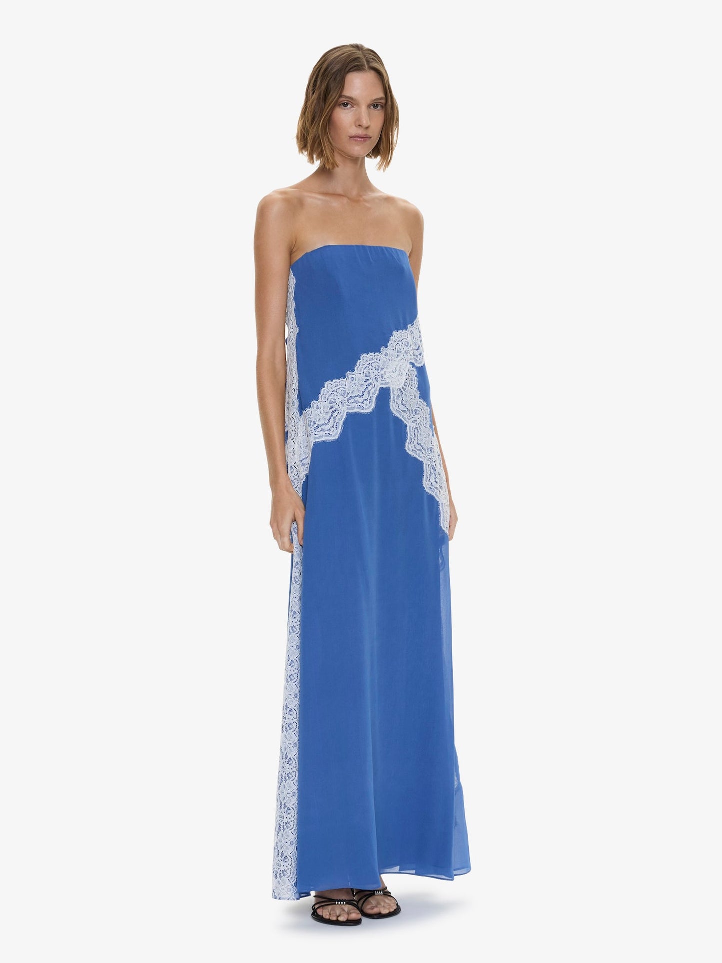 CHRISTOPHER ESBER Verve Lace Strapless Dress (White)